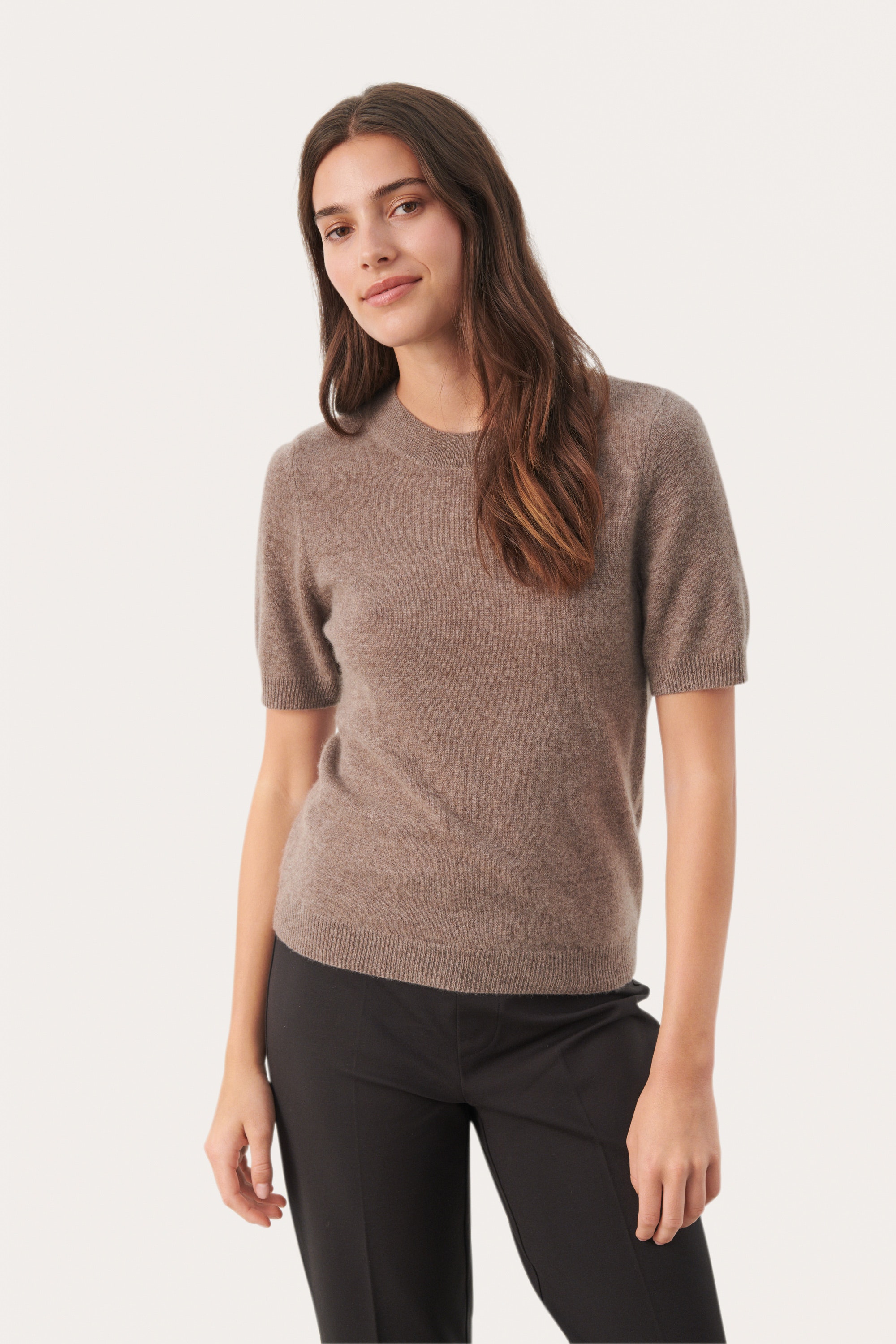 EverlottaPW Short-sleeved cashmere sweater LOOKBOOK FRONT 30307338-1811121