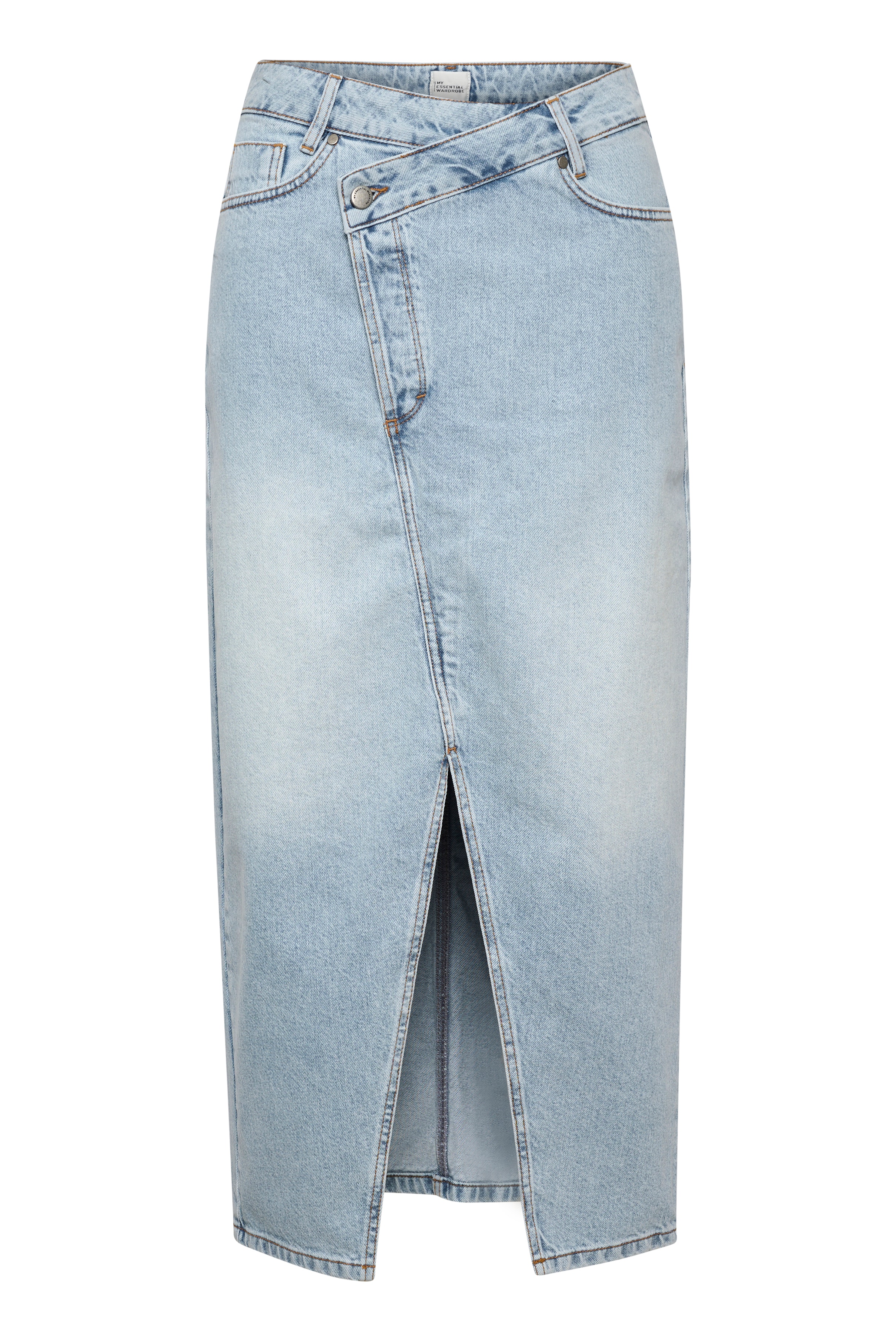 MWLouis Wrap Long Denim Skirt PACK FRONT 10703793-100046