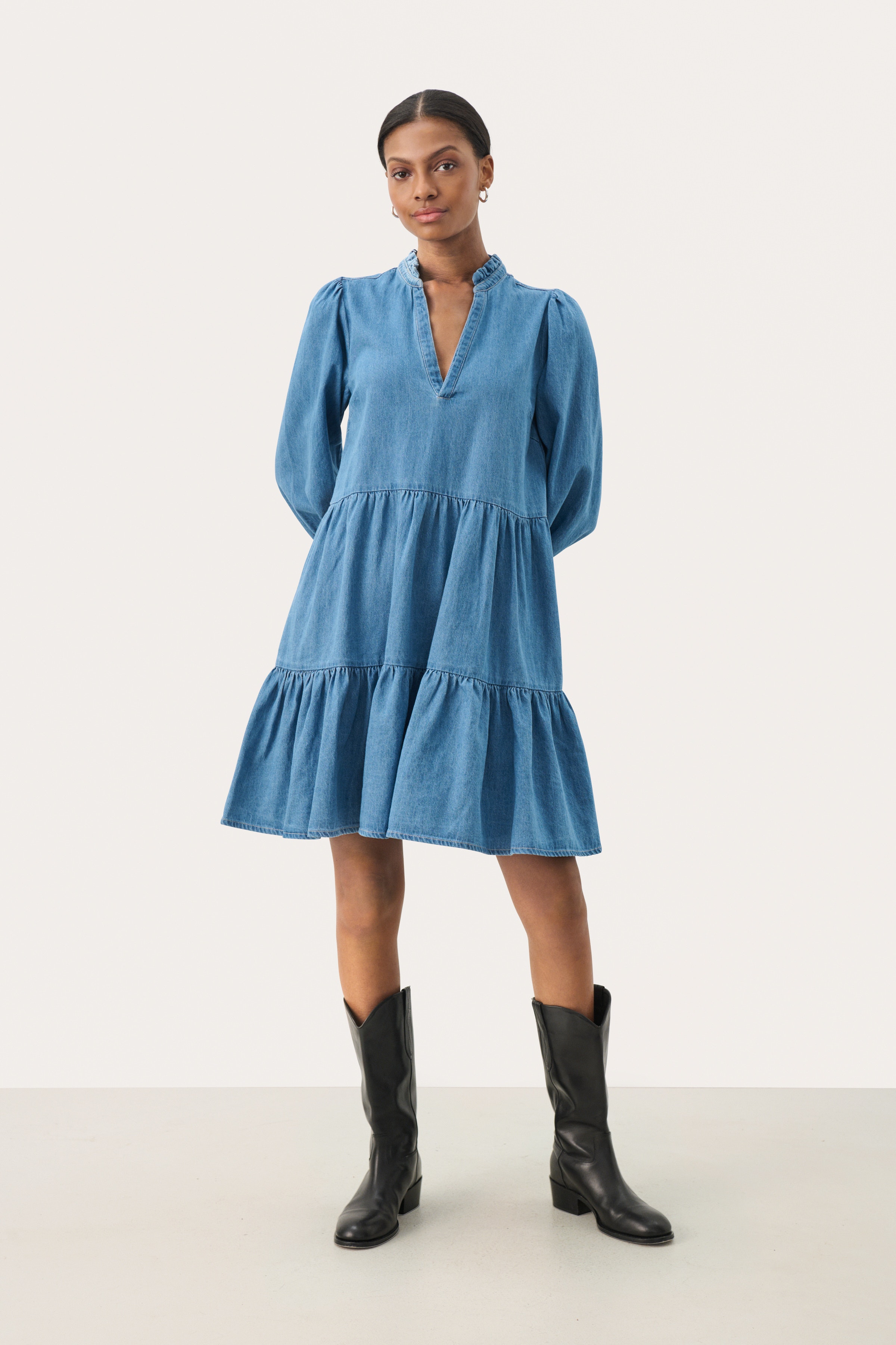 ViggasiPW Denim Shirt Dress LOOKBOOK FRONT 30309919-300156