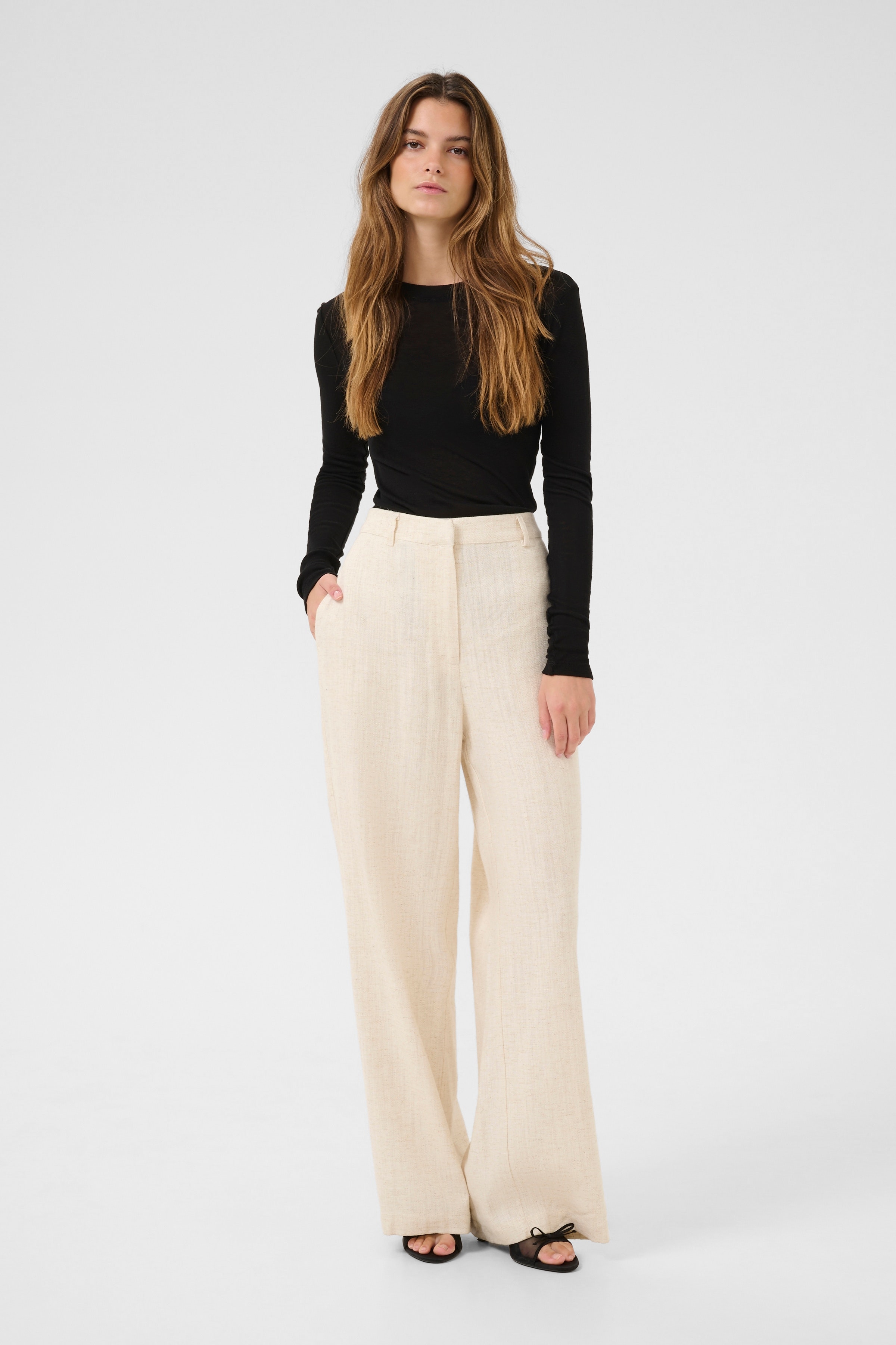 KBUmbro Trousers in linen blend LOOKBOOK FRONT 10105382-120703