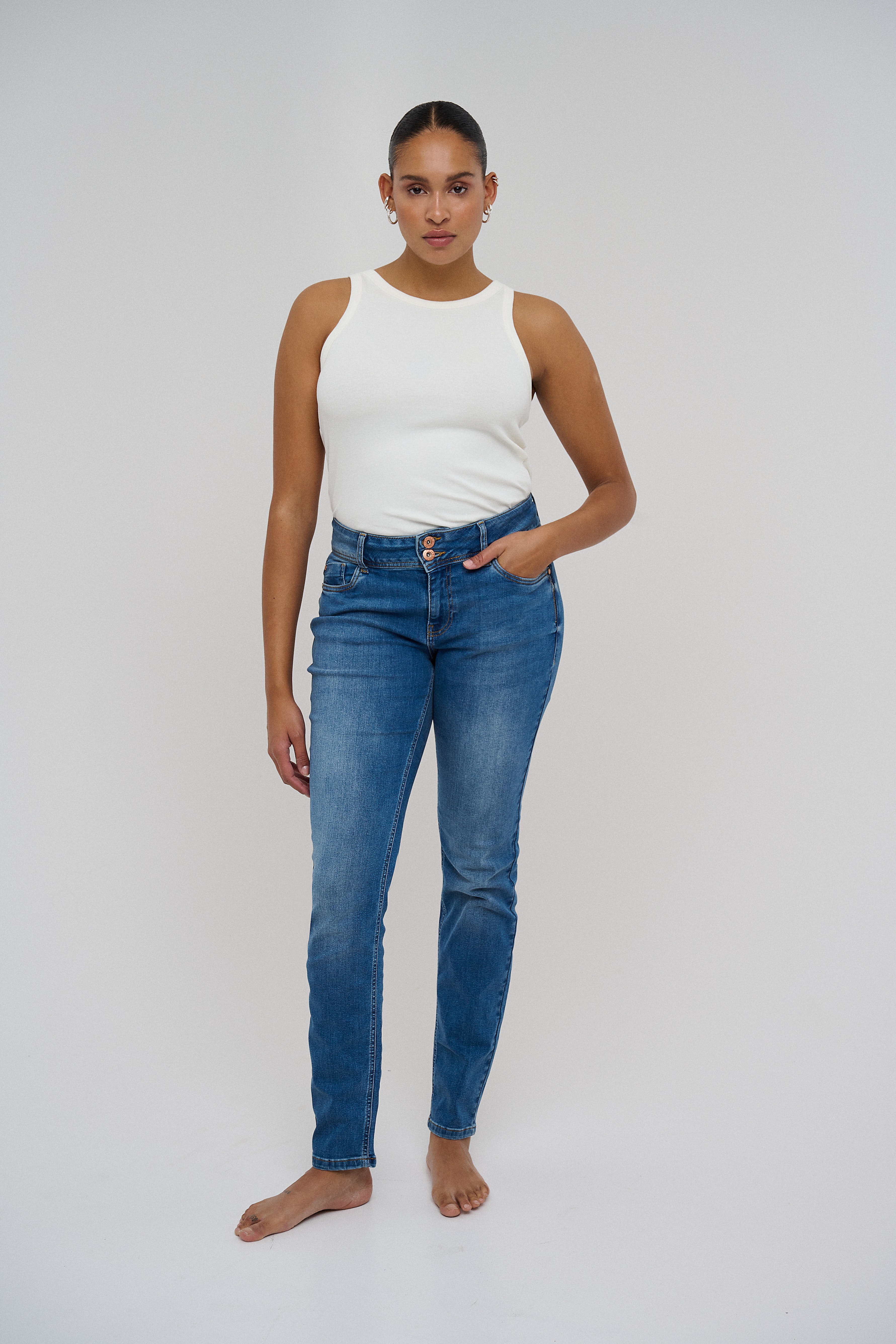 PZSUZY HW Curved Jeans Skinny Leg LOCATION NONE 50205835-200005