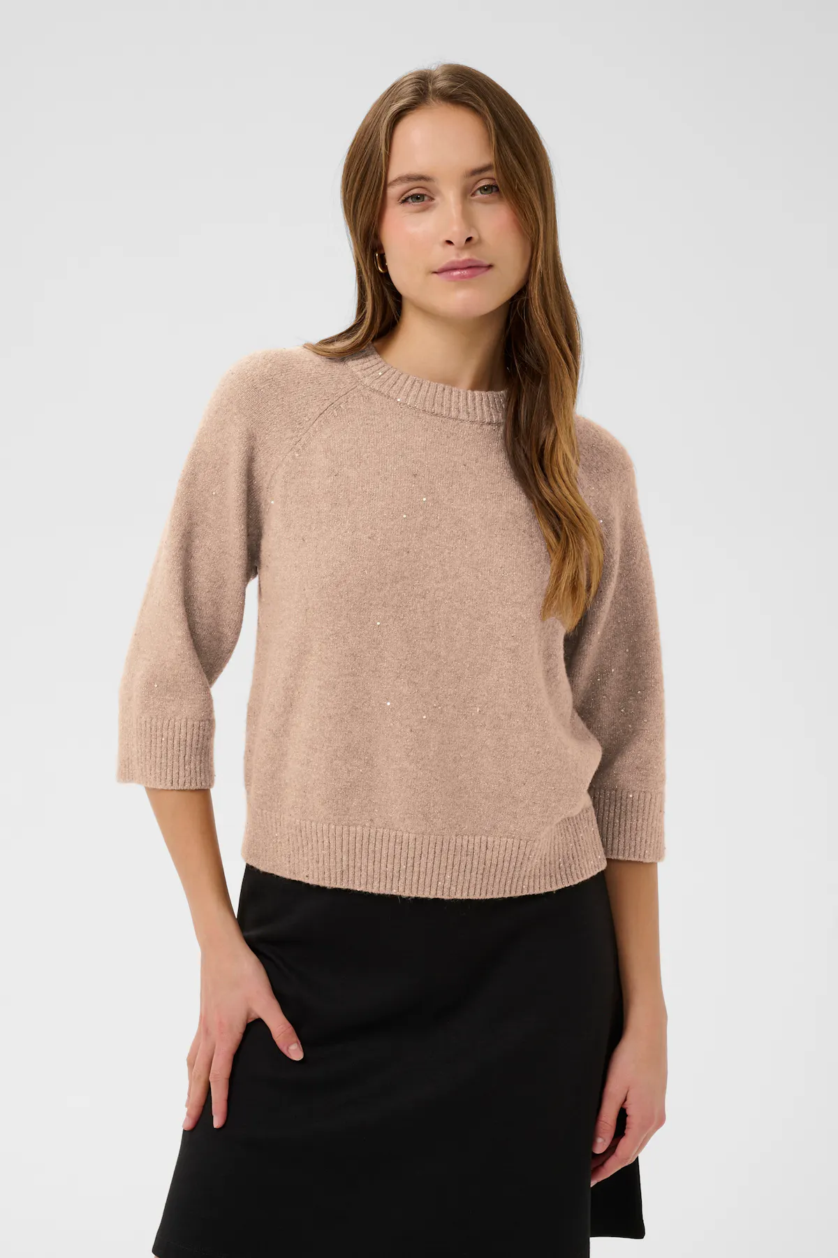 NovaSZ Pullover in sepia rose melangekleur