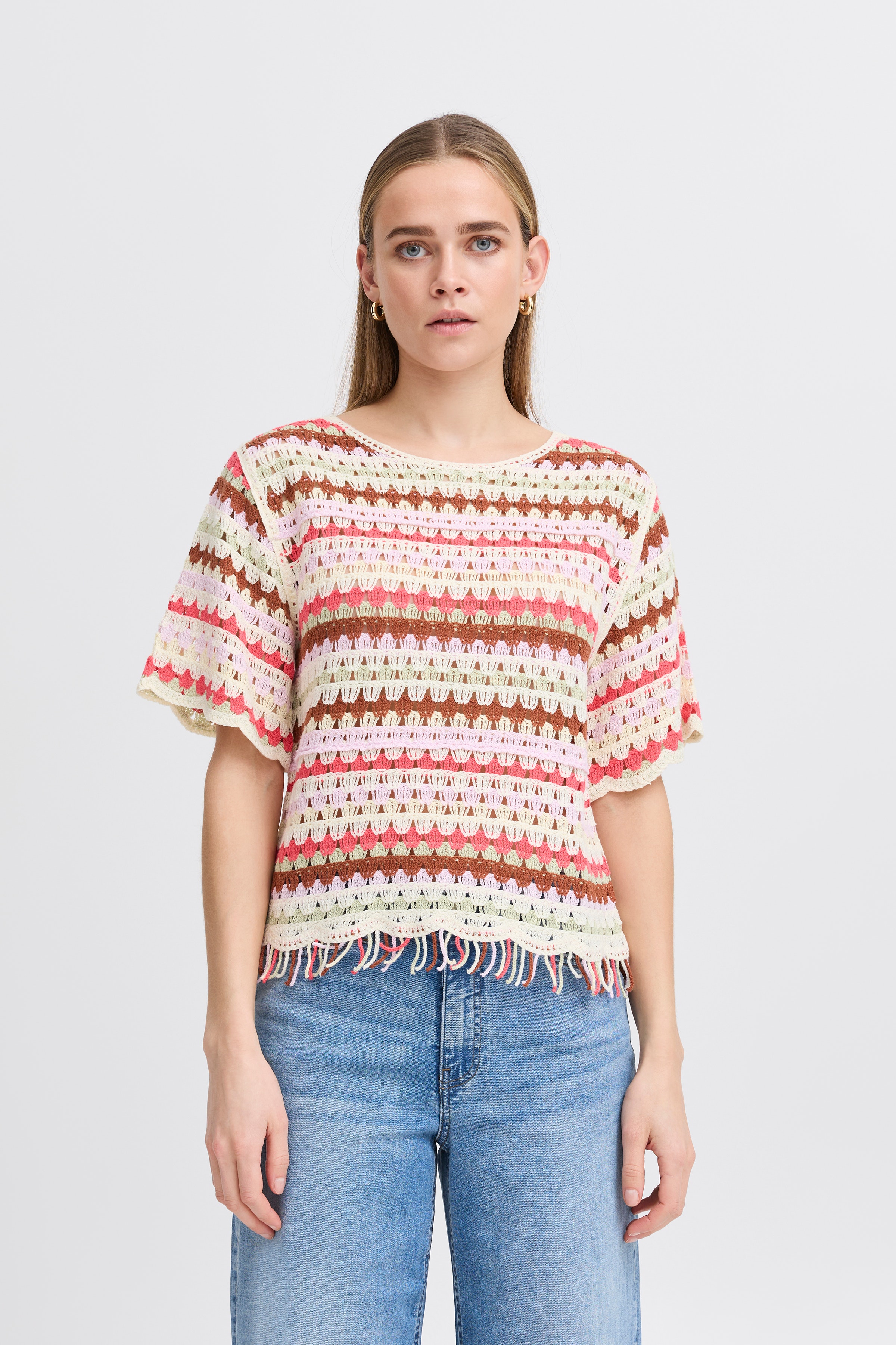 IHBANDIE Kortermet bluse LOOKBOOK FRONT 20122941-200681