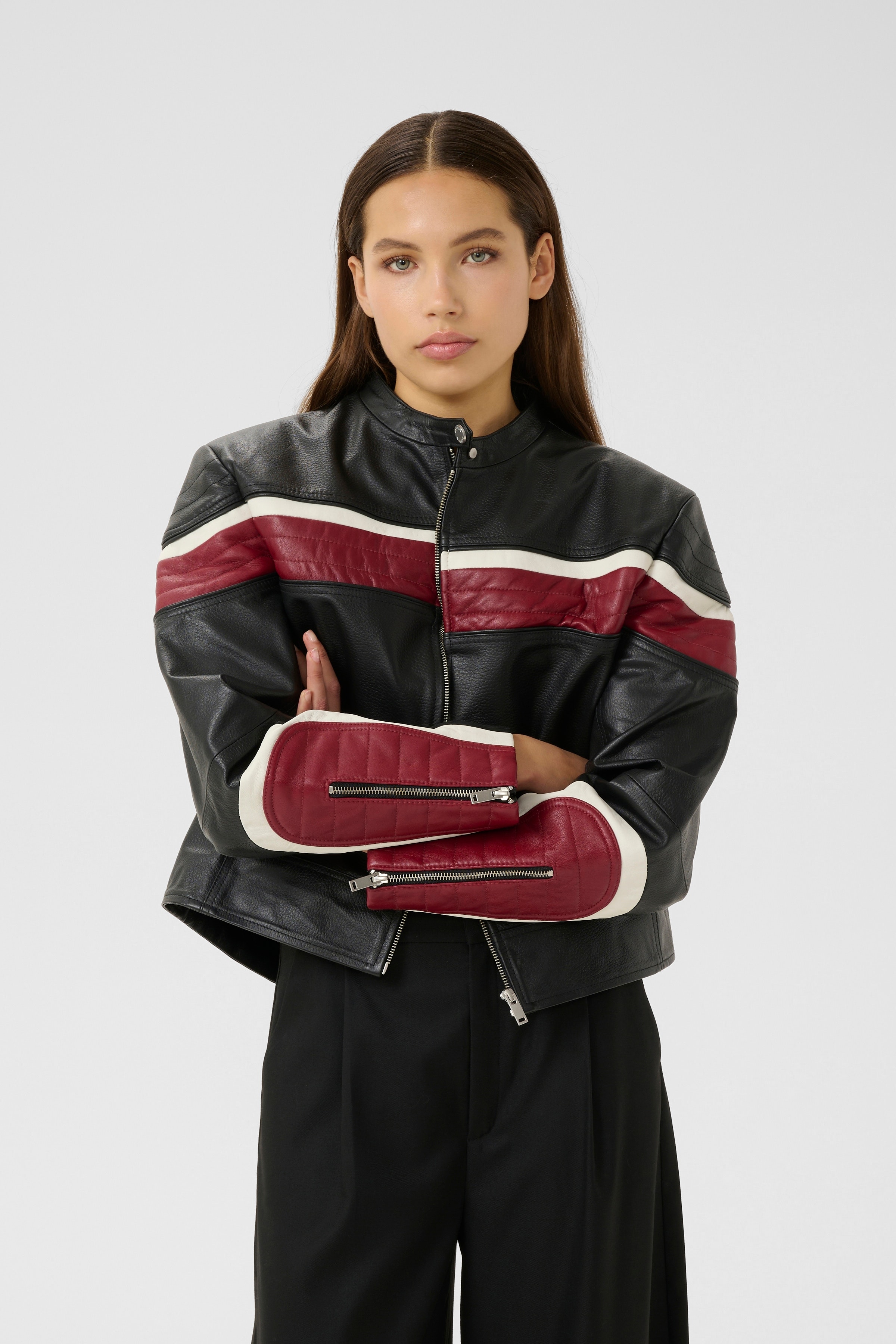 GZyvette Lederjacke LOOKBOOK FRONT 10910549-100017