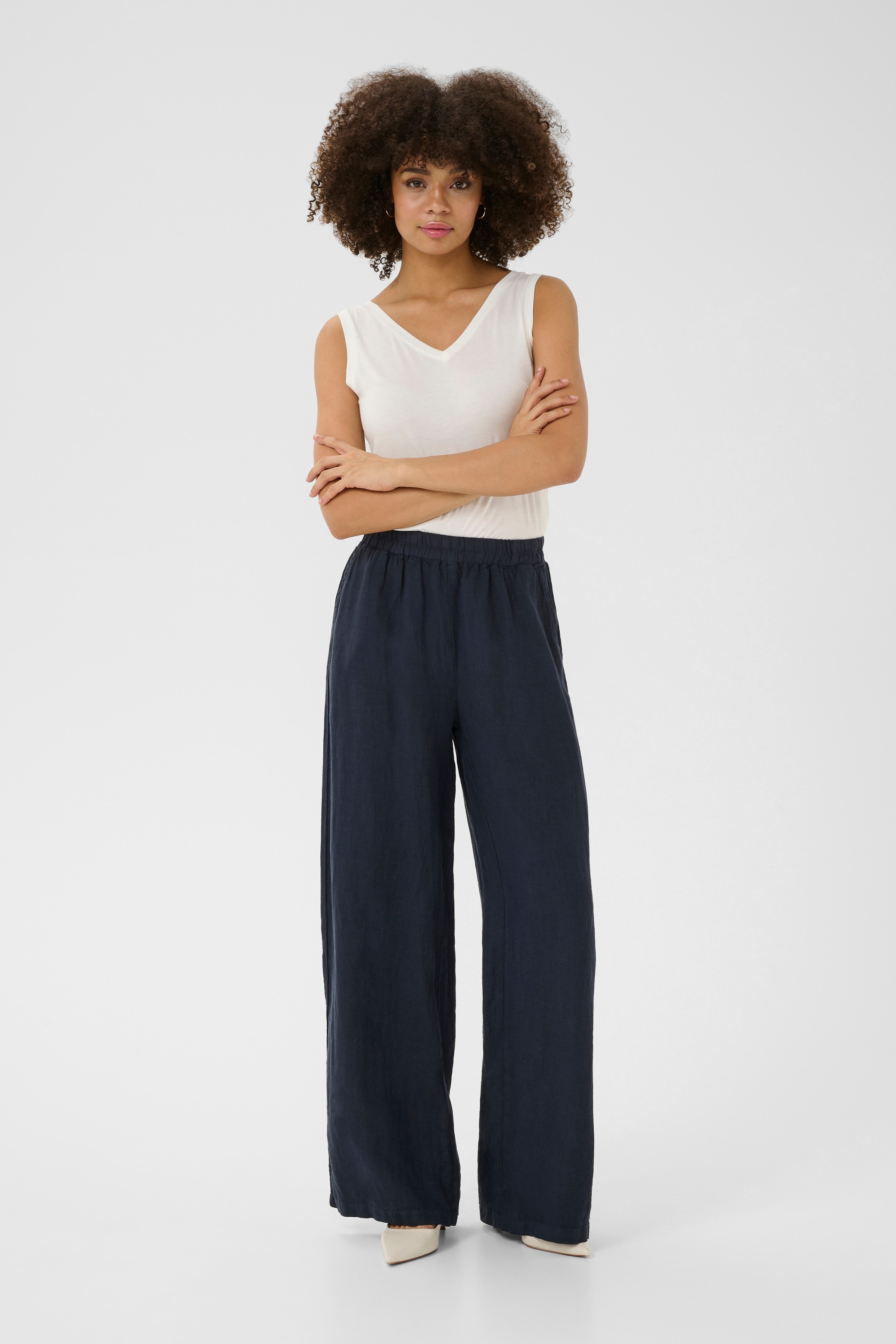 CUnyssa 100% Linen Trousers LOOKBOOK FRONT 50111693-194011