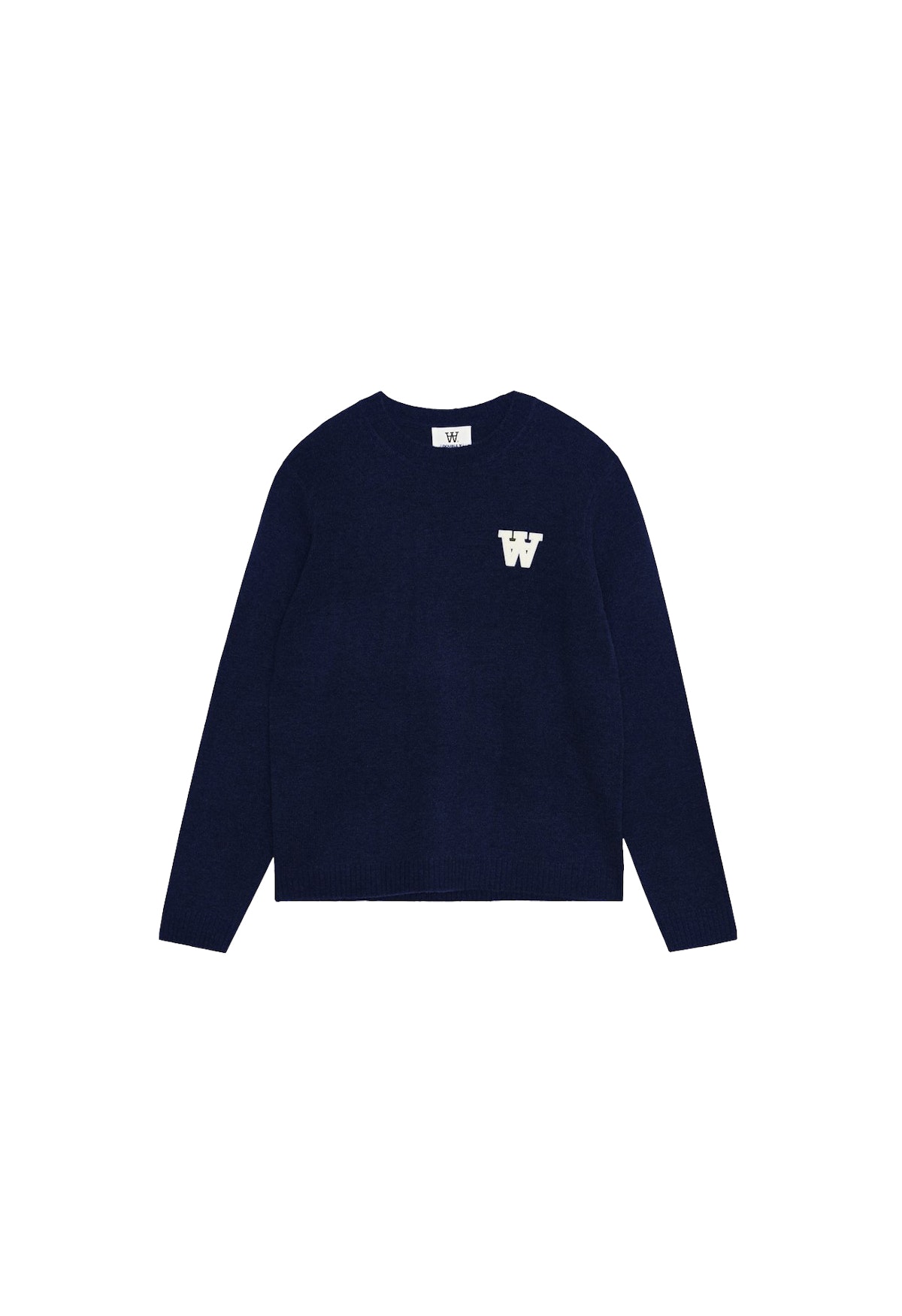 【VIAVANDA】DEFORMATION LONG SLEEVE KNIT WWTay Pullover in grape leaf lambswool | WoodWood