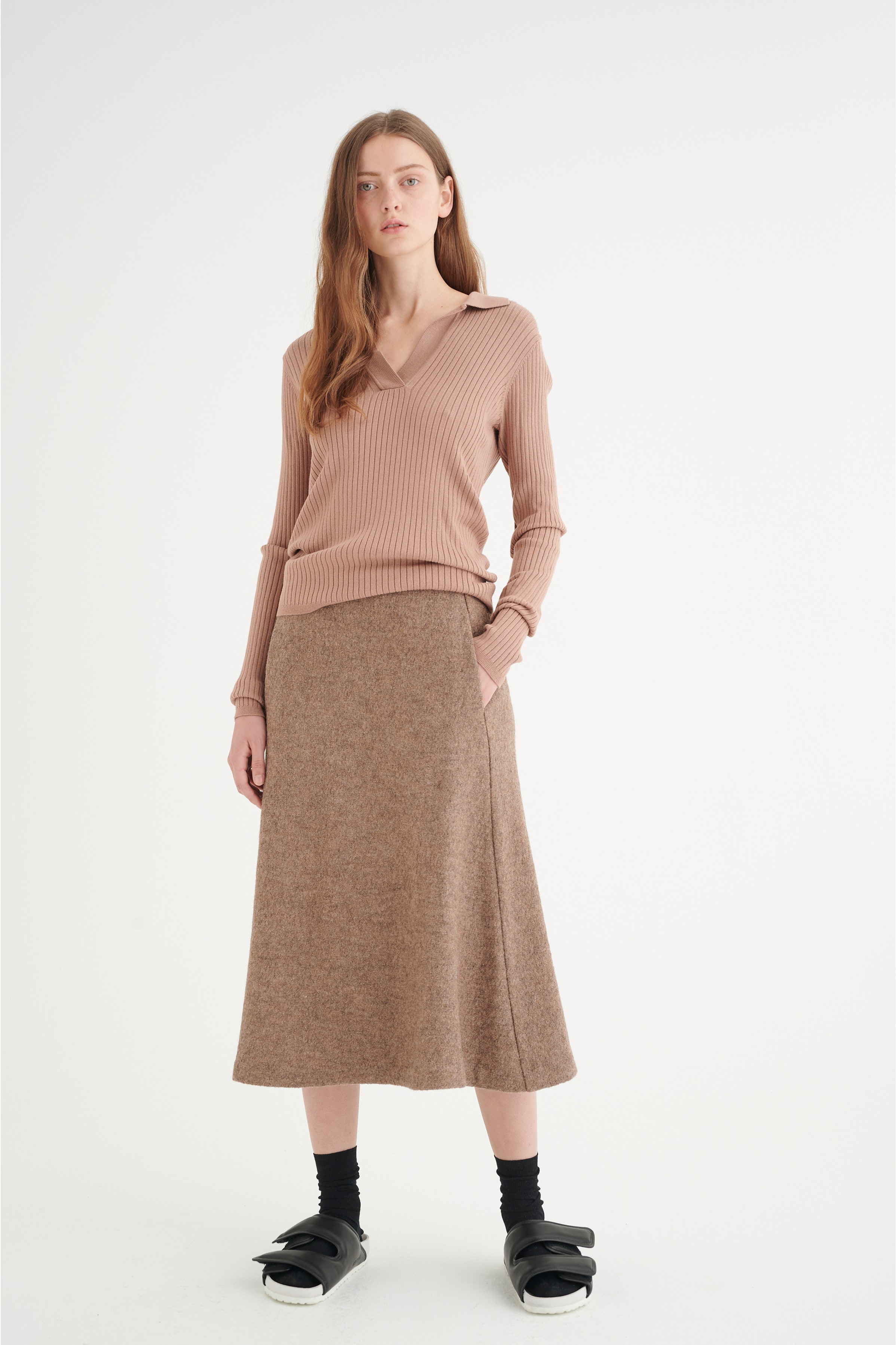 TrinneIW Stickad pullover LOOKBOOK FRONT 30106509-171321