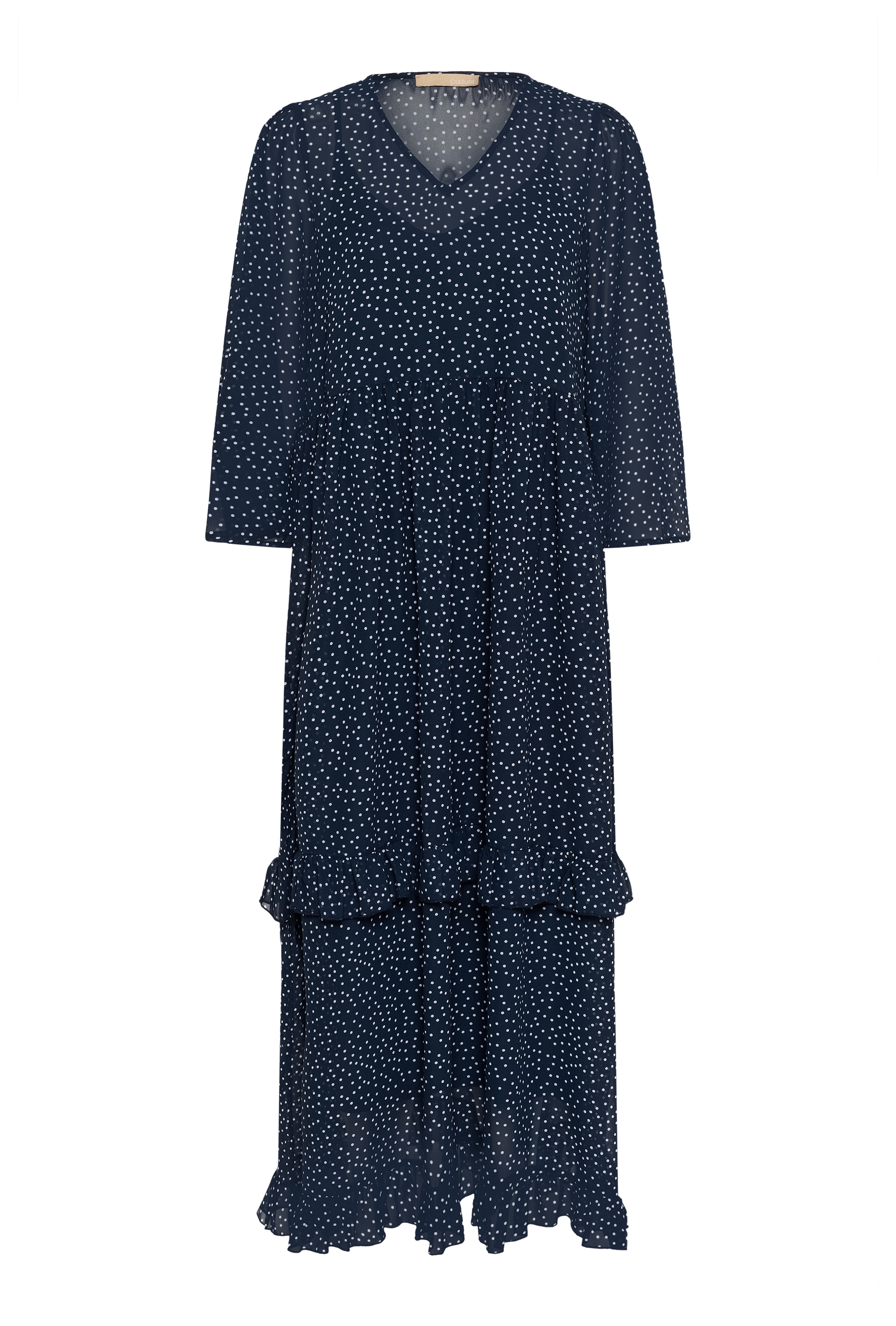 CUalita Kjole med prikker PACK FRONT 50112722-108939