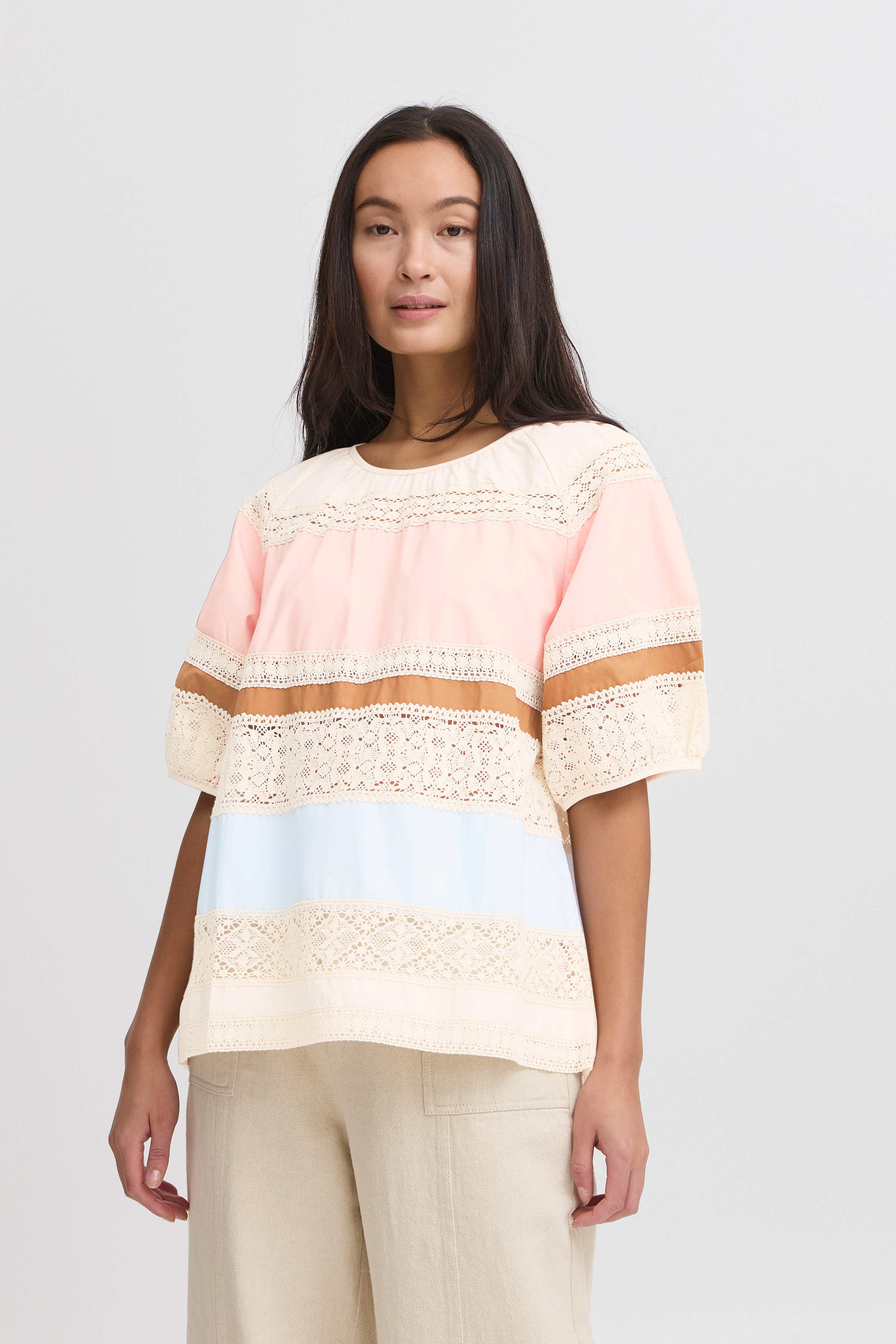 IRALICE Kurzarm-Bluse LOOKBOOK FRONT 20122848-130905