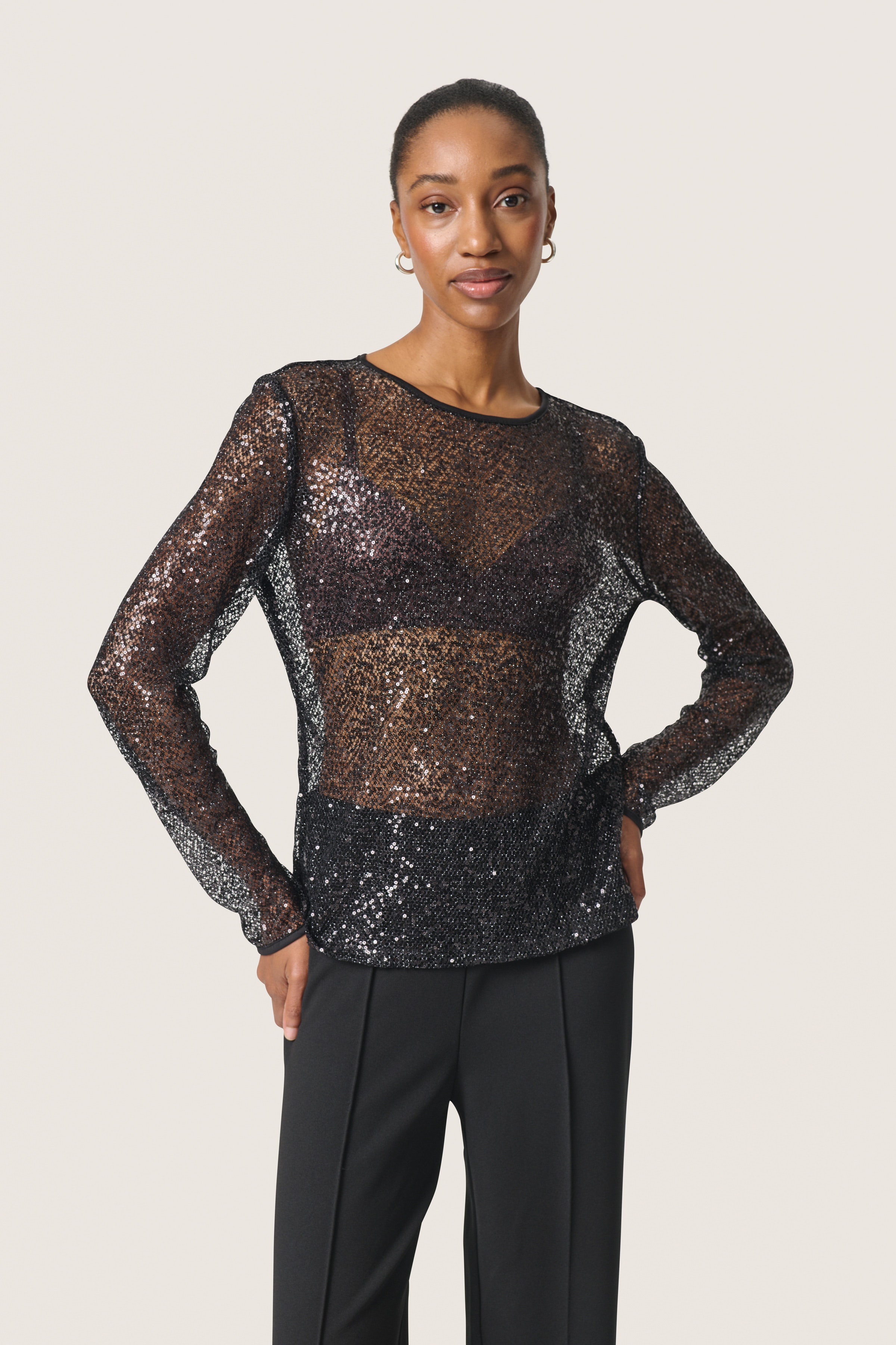 SLAdea Sequin Blouse LOOKBOOK FRONT 30407847-194008