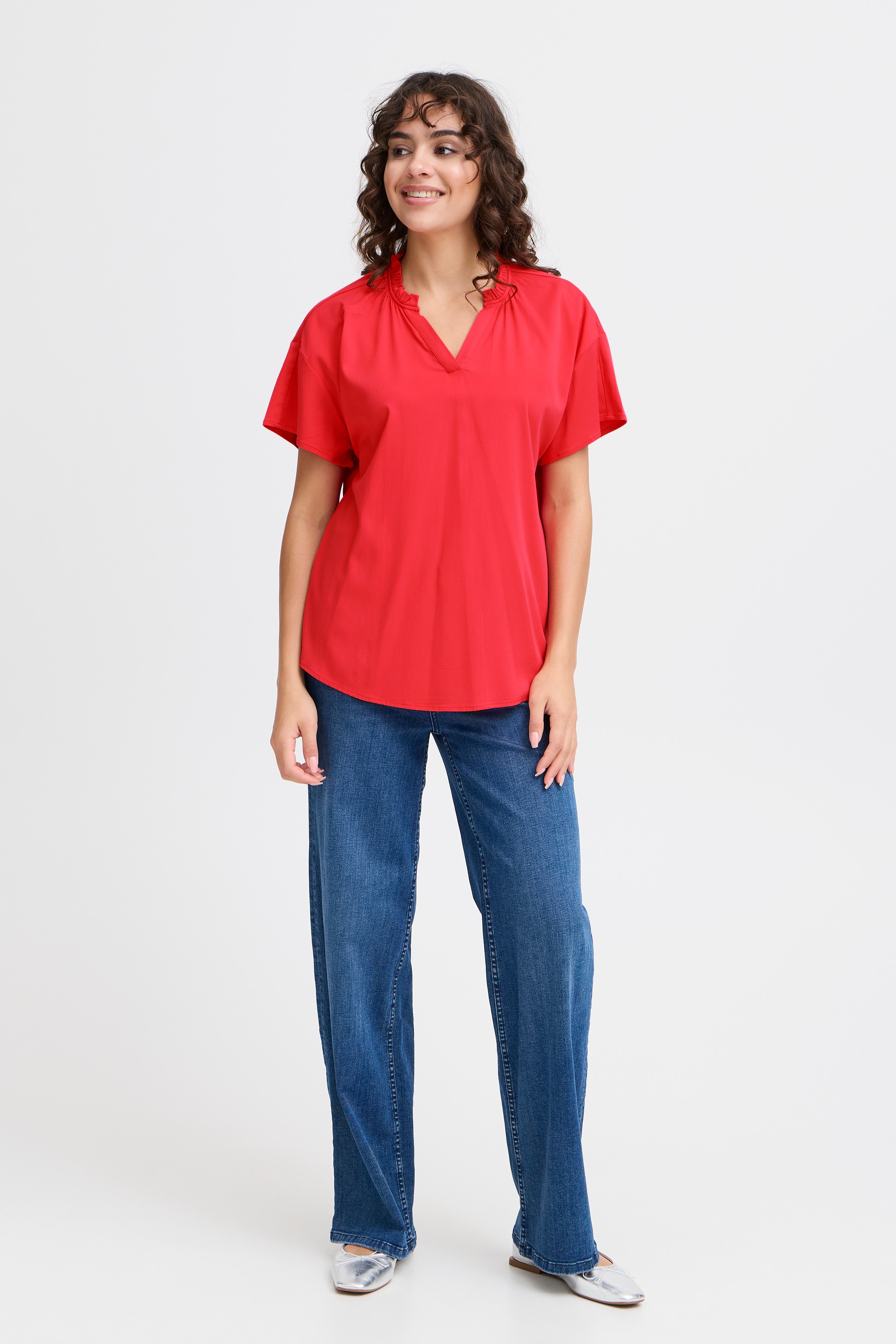 FRJUSTINA BL 1 Kortärmad blus LOOKBOOK FRONT 20615311-171654