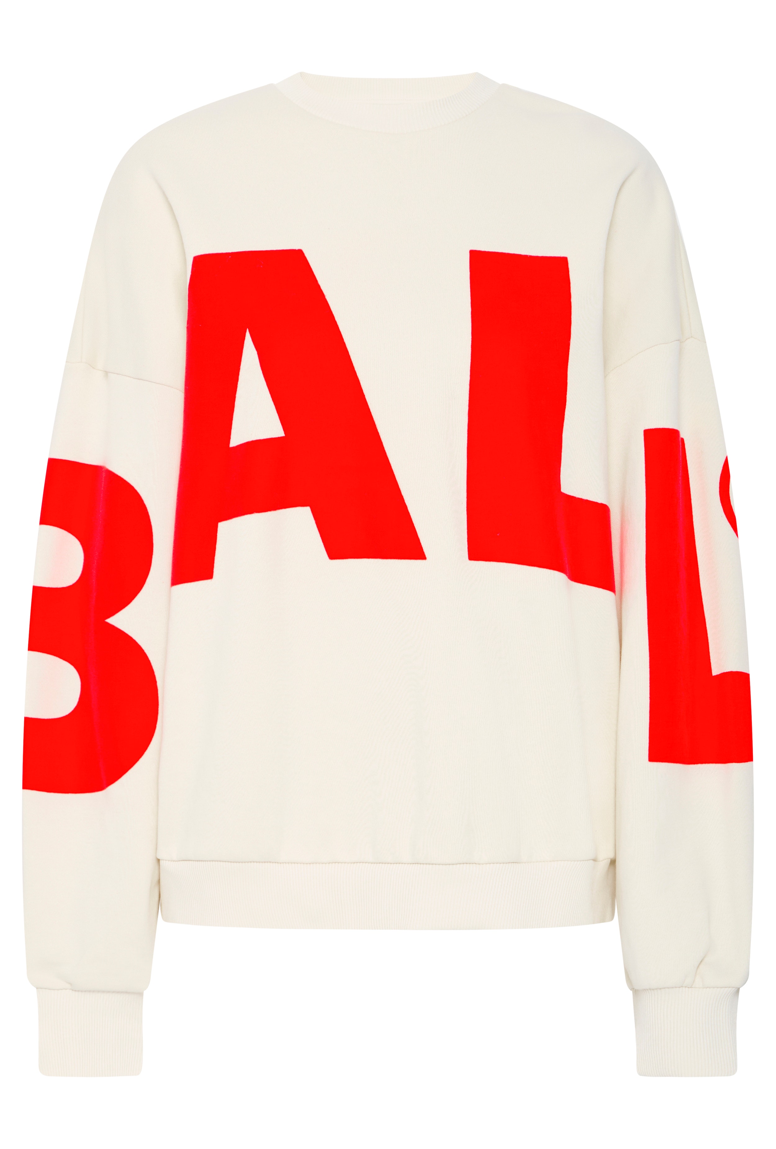 BALL WHAM FLOCK CREW NECK LOOKBOOK DETAIL 50405206-B1010