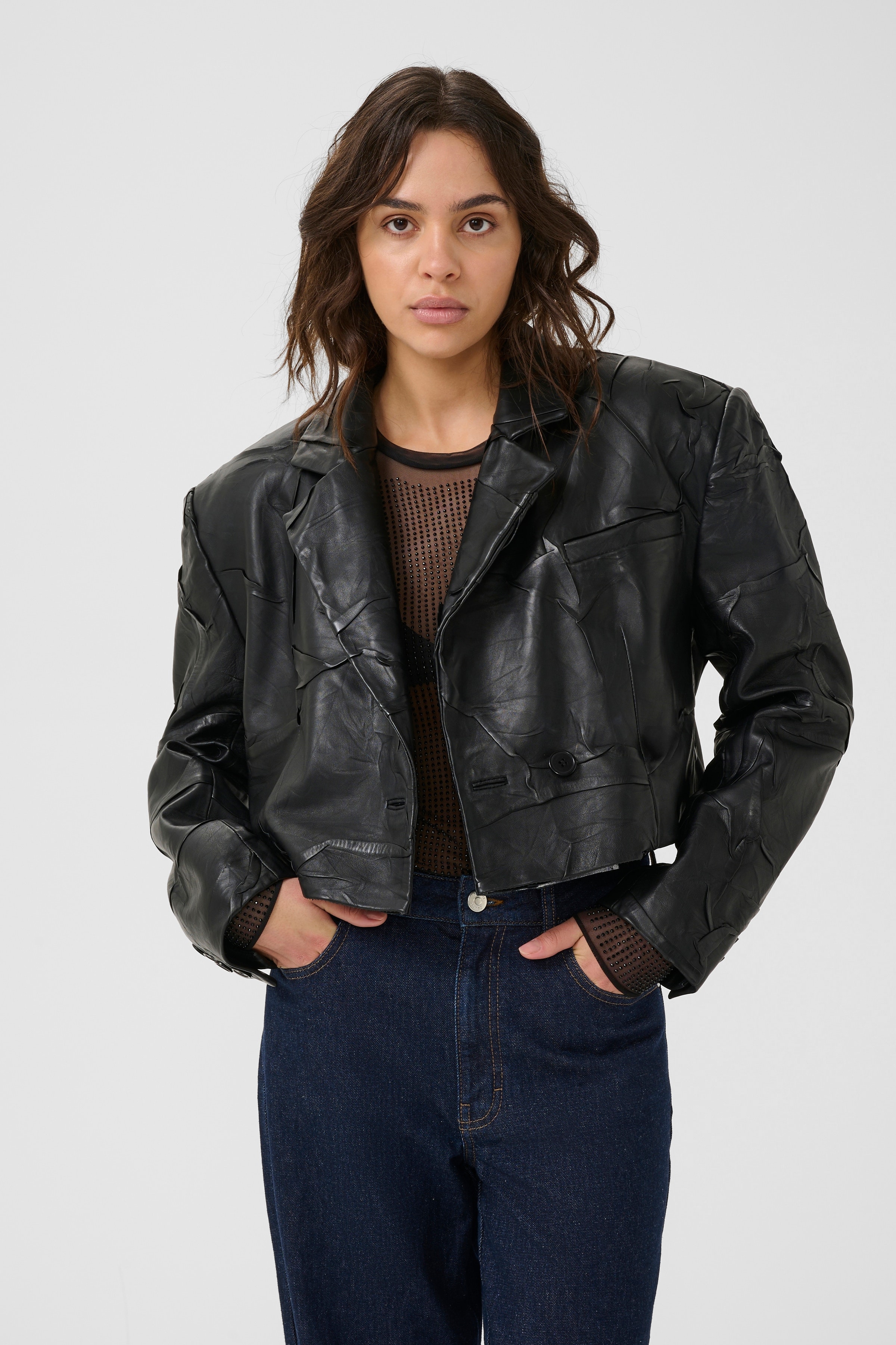 GZmadisan Lederblazer LOOKBOOK FRONT 10910733-100017