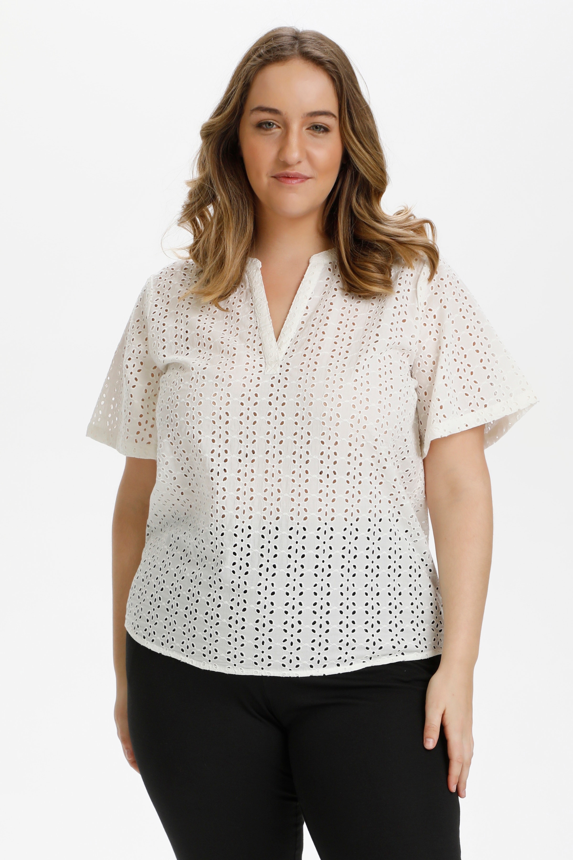 Blouse met korte mouwen LOOKBOOK FRONT 10580101-50003