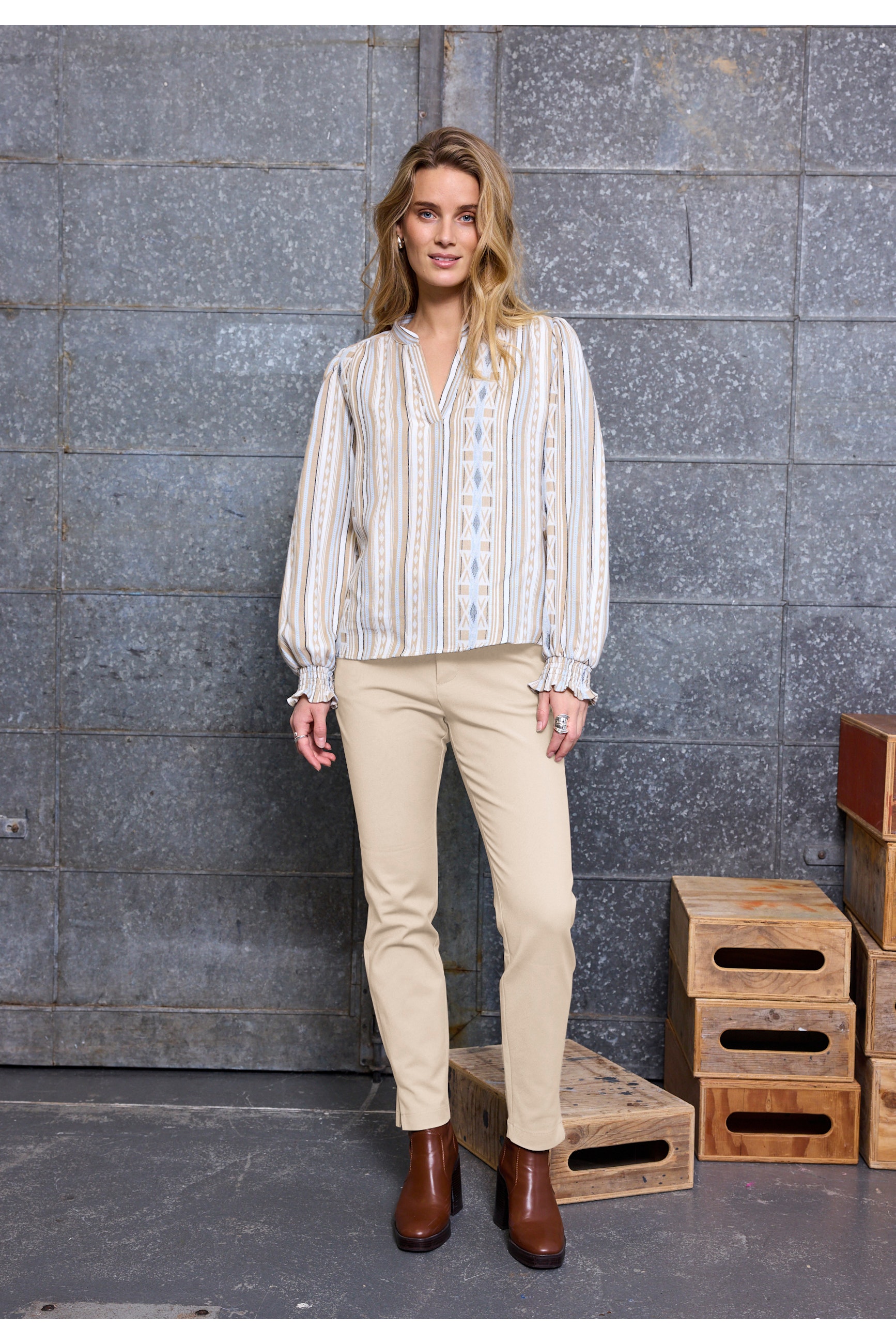 PZBINDY High Waist, Ankle Skinny Leg Bukser LOCATION NONE 50210331-161103