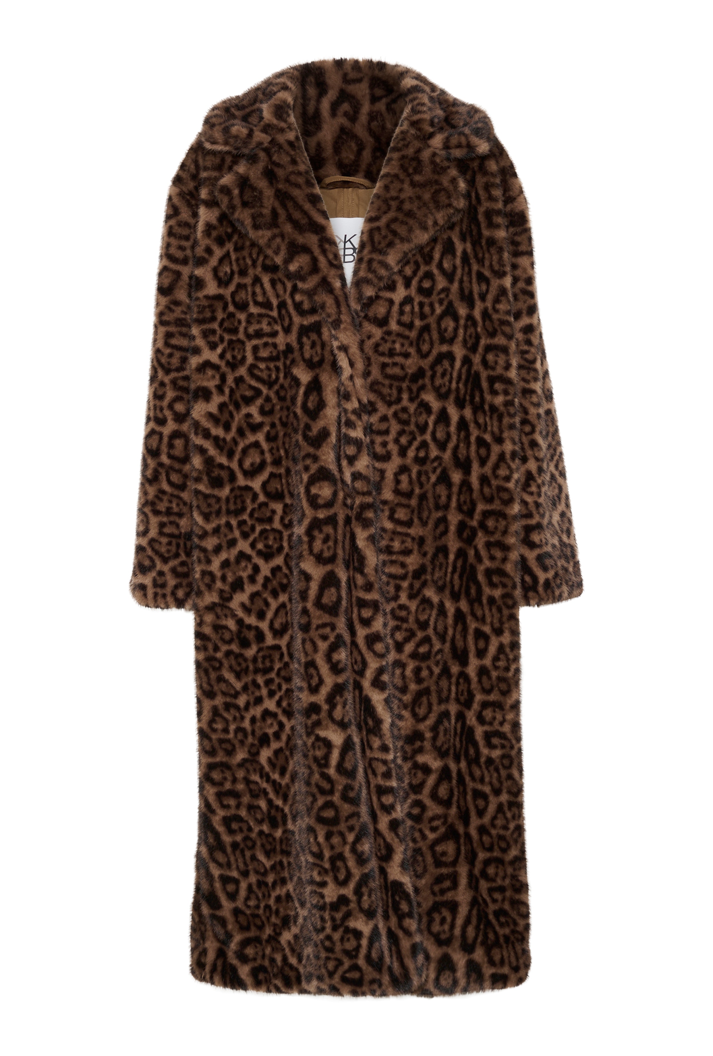 KBTira Leopard Faux Fur coat PACK FRONT 10105448-103153