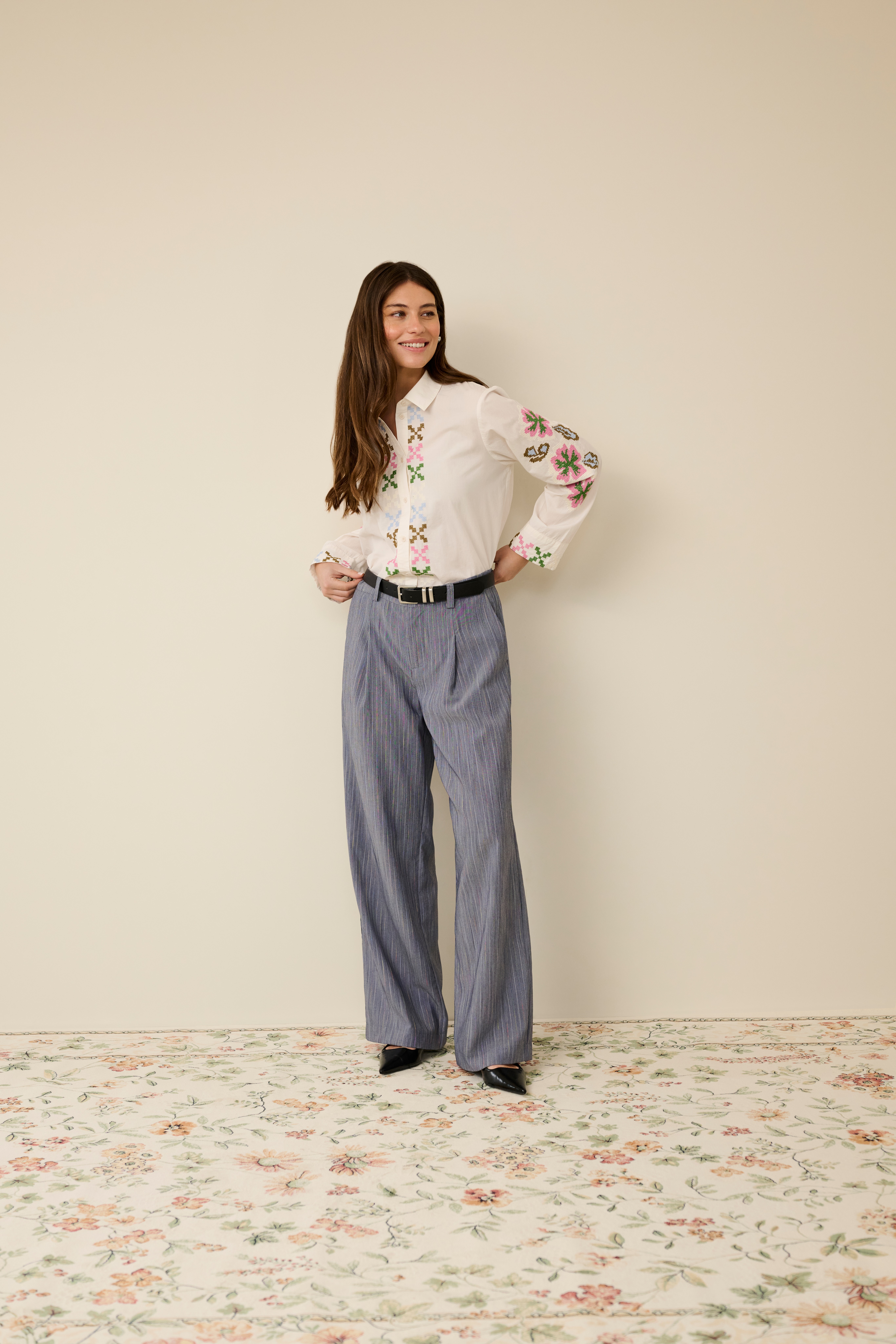 CUbreezy Skjorte med broderi LOCATION NONE 50112708-500013