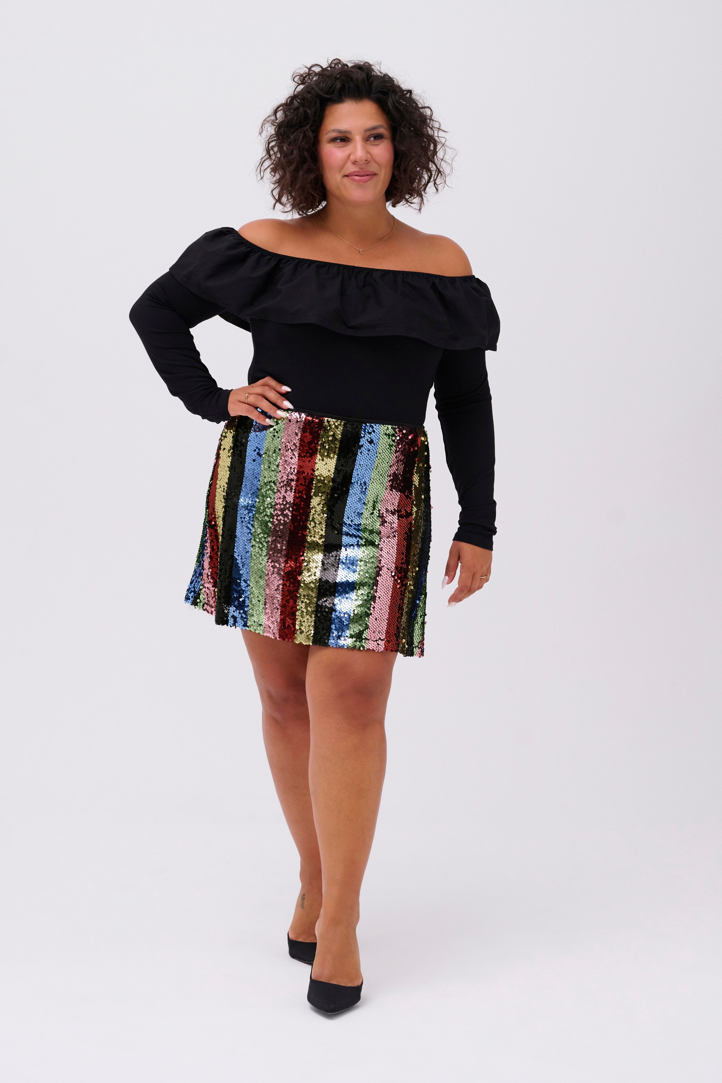 CUjasmin skirt with sequins LOOKBOOK FRONT 50110569-500113