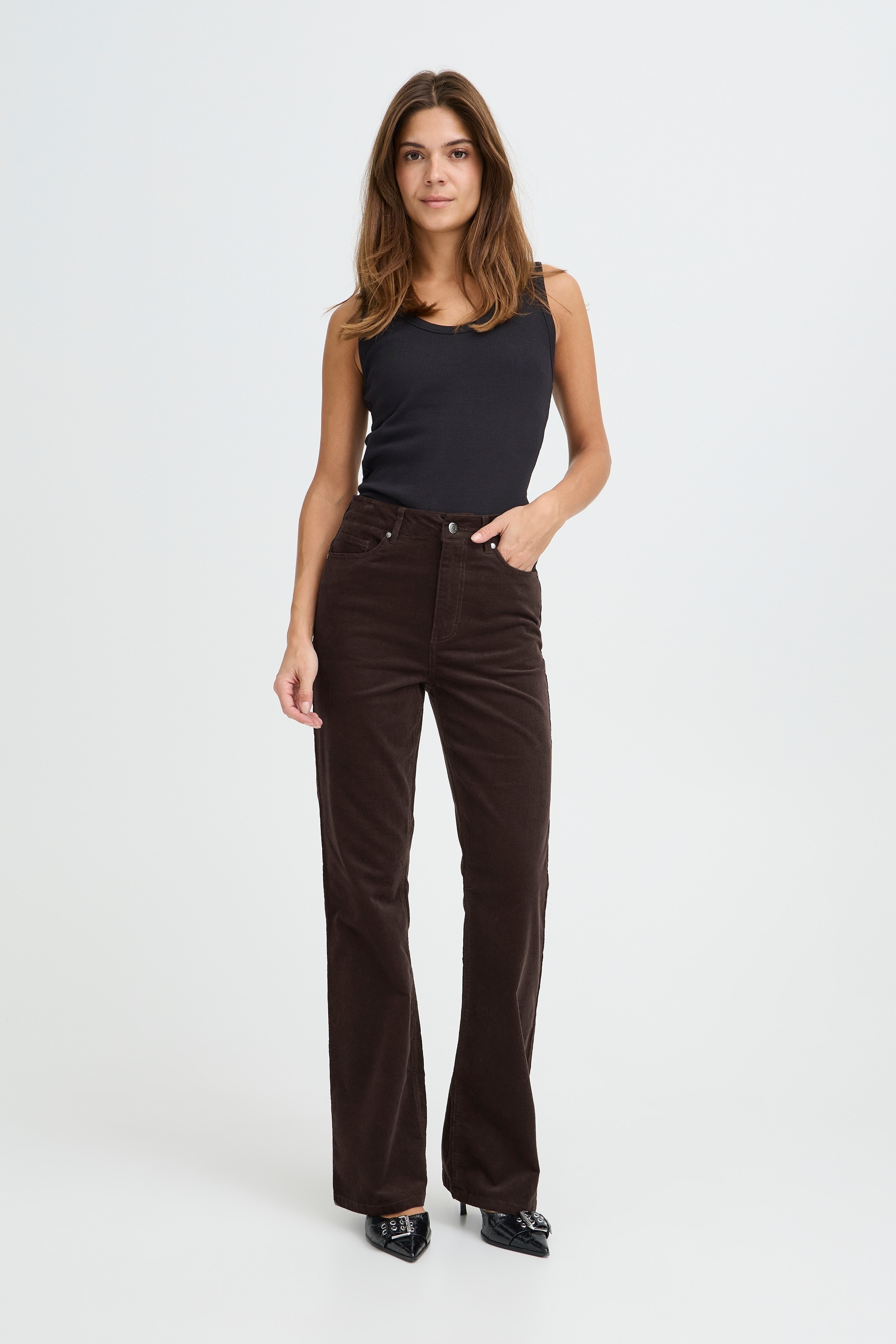 PZSALLY Ultra High Waist Bootcut Bukser LOOKBOOK FRONT 50210072-191103