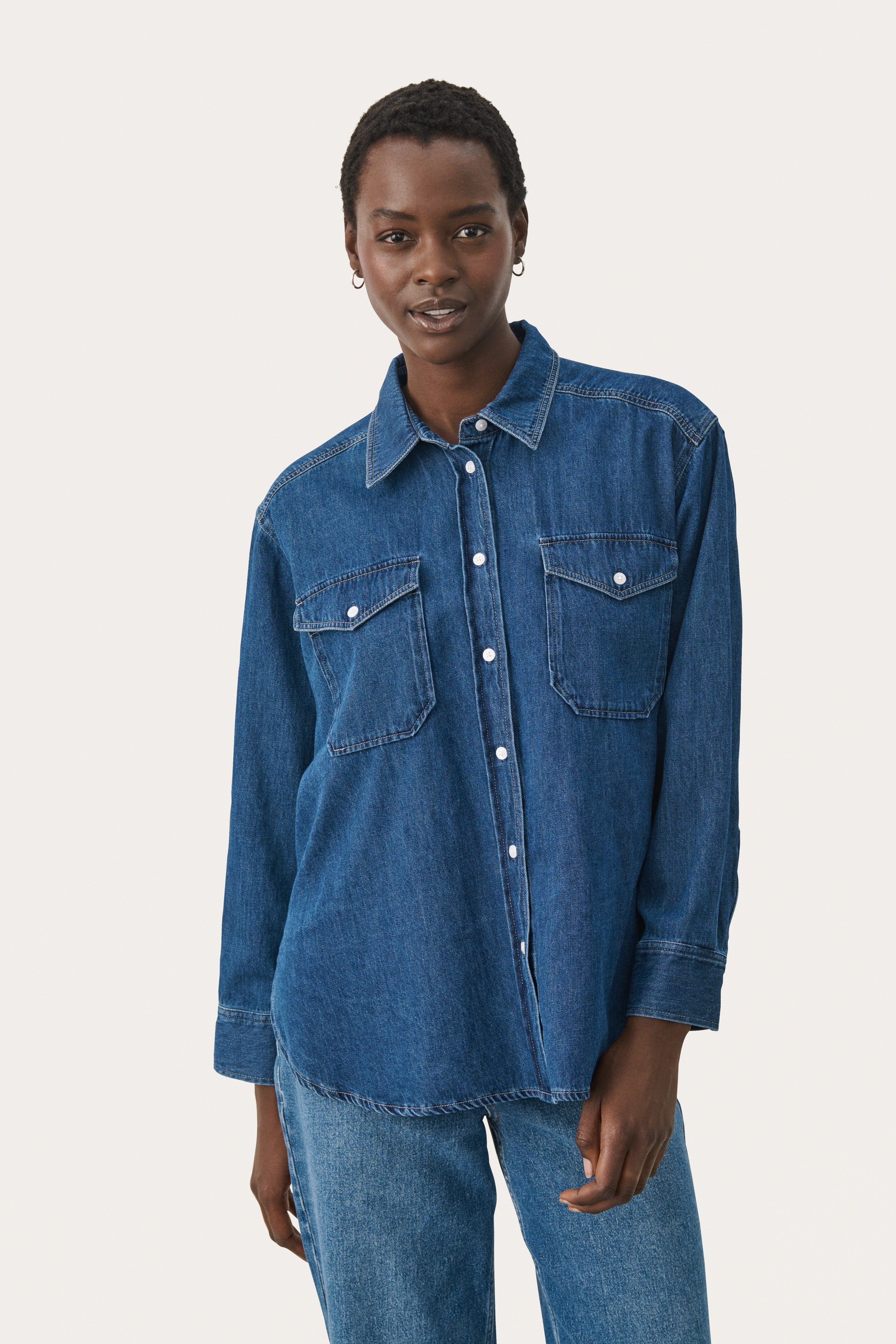 CollettePW Denim shirt LOCATION NONE 30308571-300145