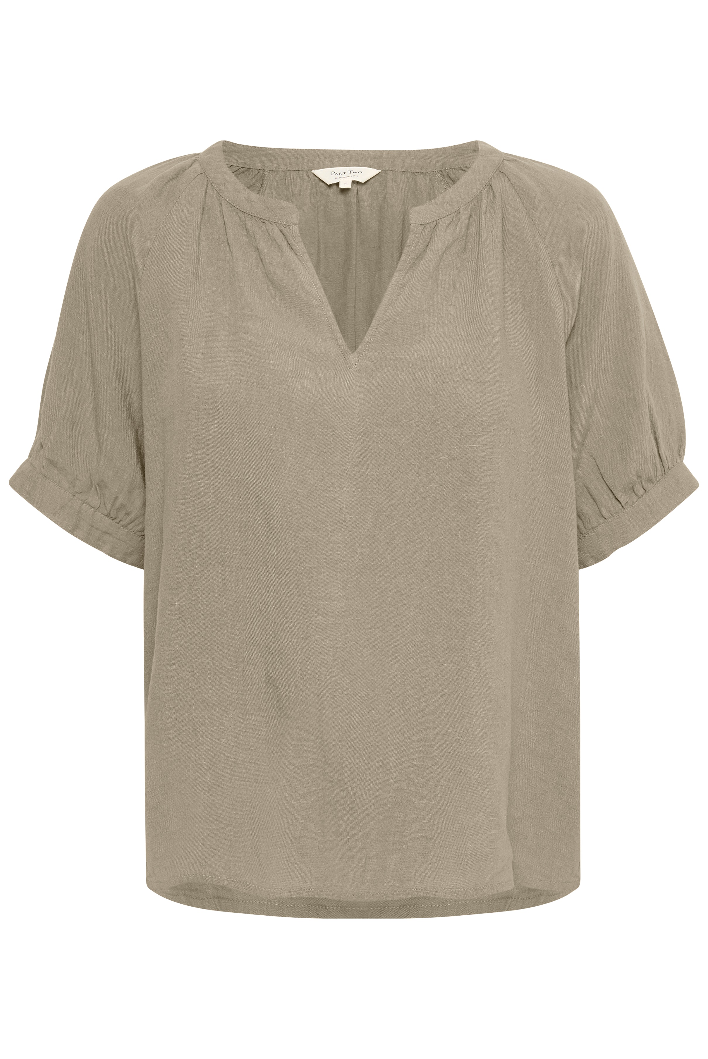 PopsyPW Short-sleeved linen blouse PACK FRONT 30306825-164120