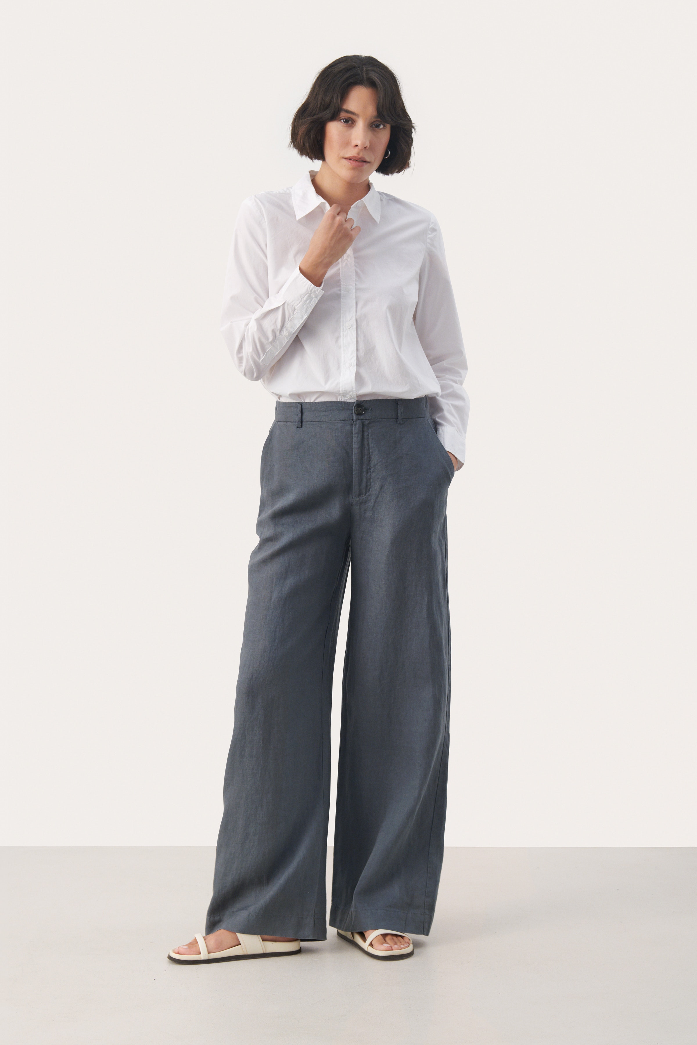 NinnesPW Linen trousers LOOKBOOK FRONT 30307724-194215