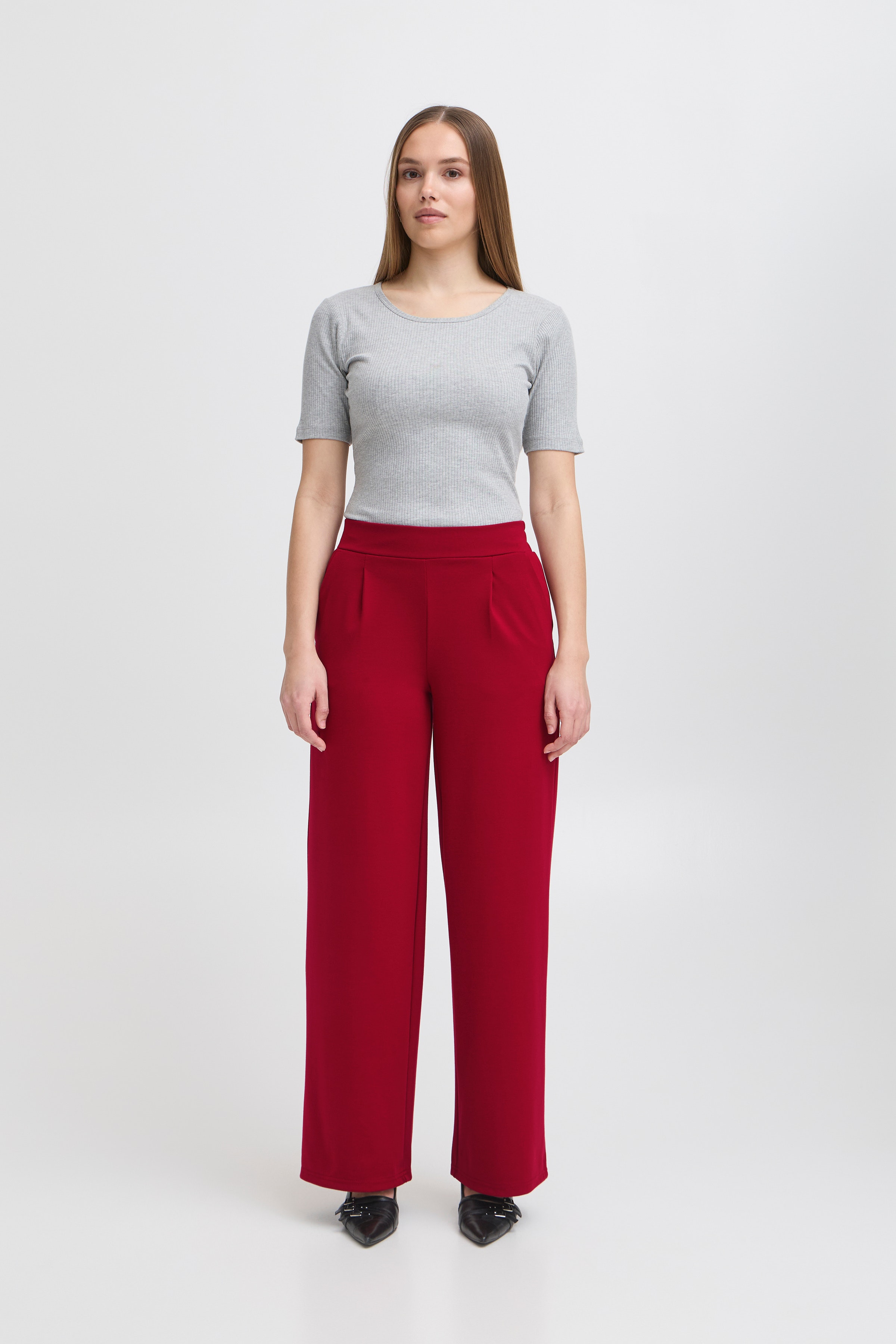 IHKATE LONG WIDE  Bukser LOOKBOOK FRONT 20118337-191650