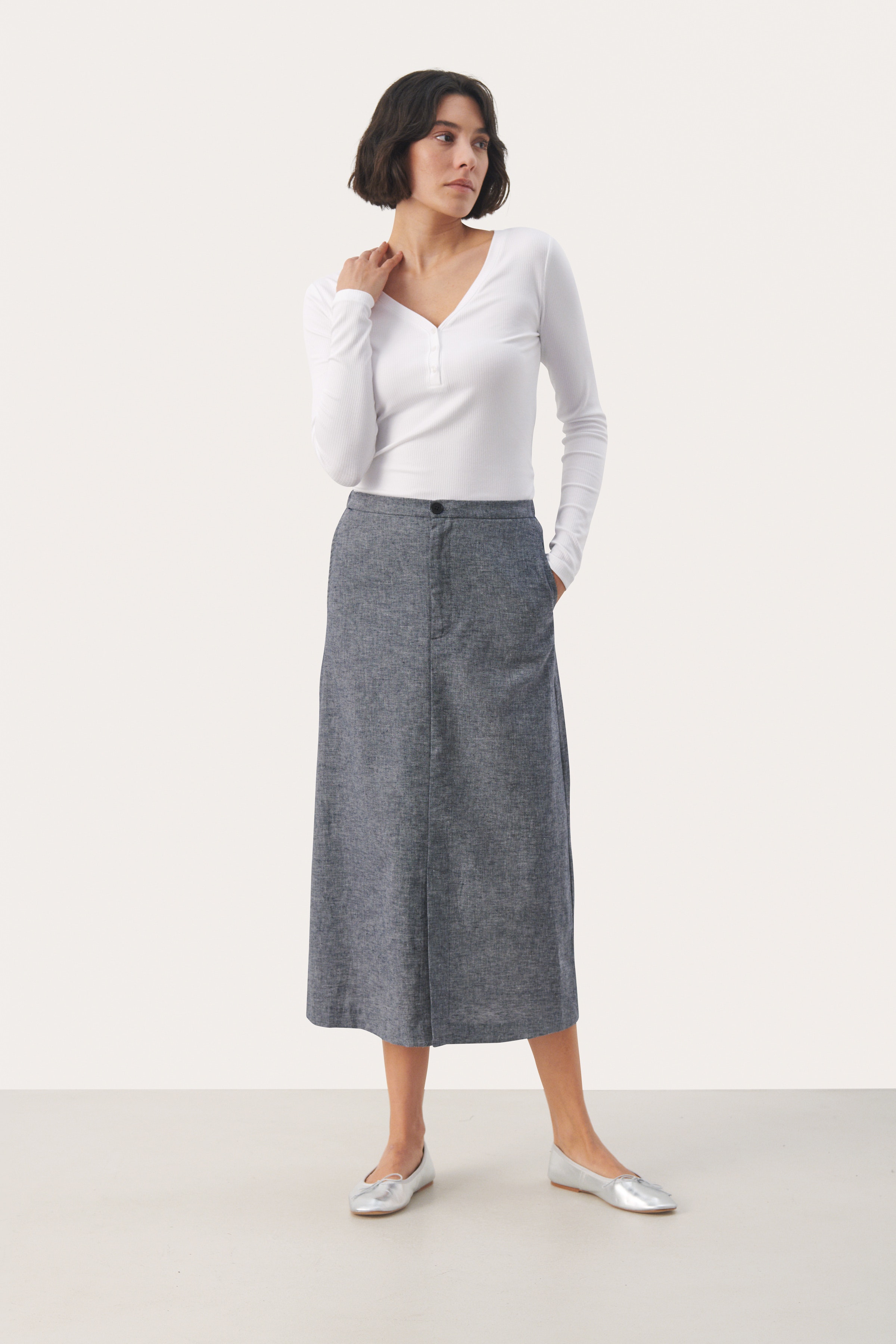 EsilaPW Lang nederdel LOOKBOOK FRONT 30308560-302818