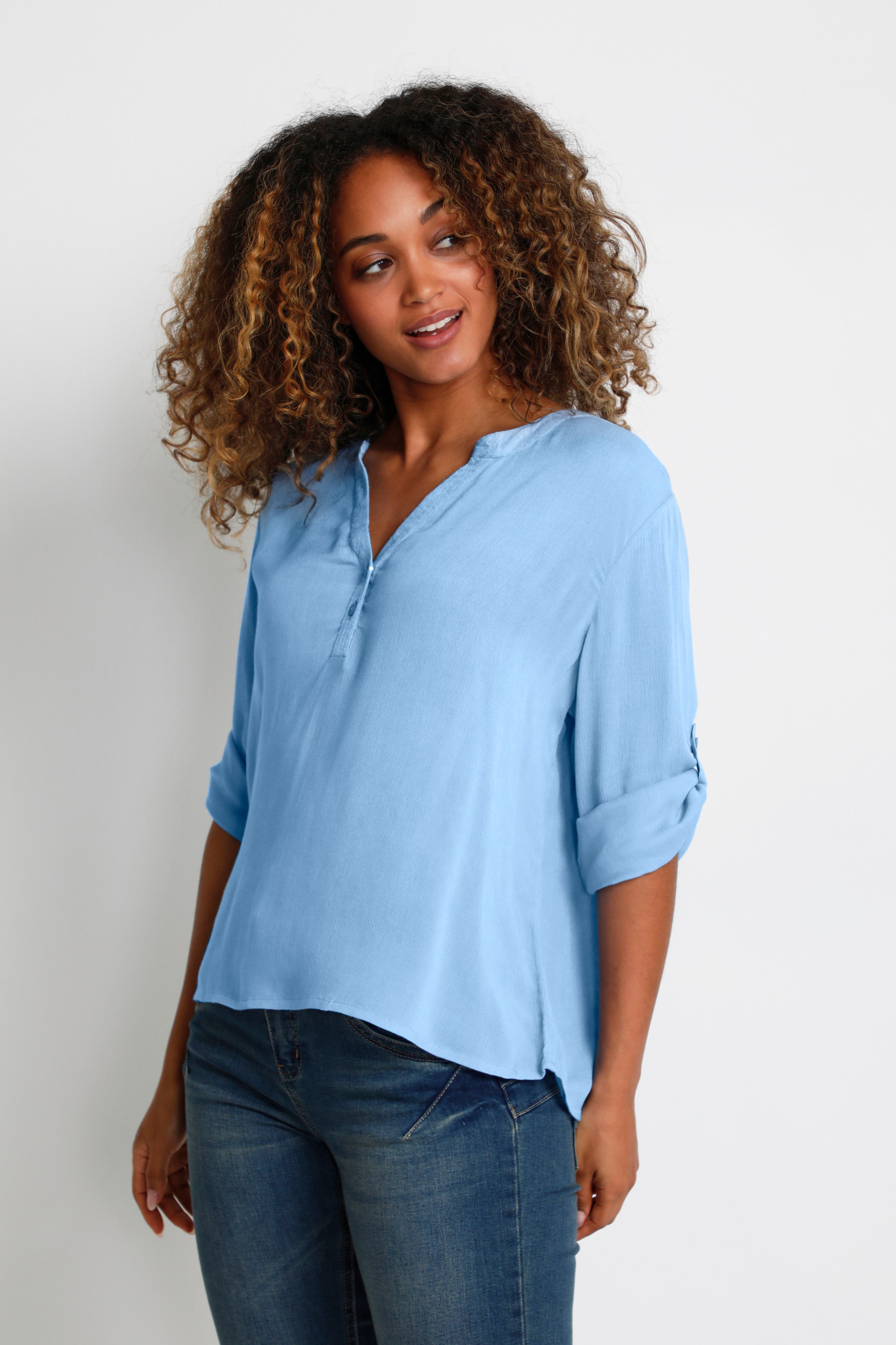 CRNulla Kurzarm-Bluse LOOKBOOK FRONT 10610141-153930