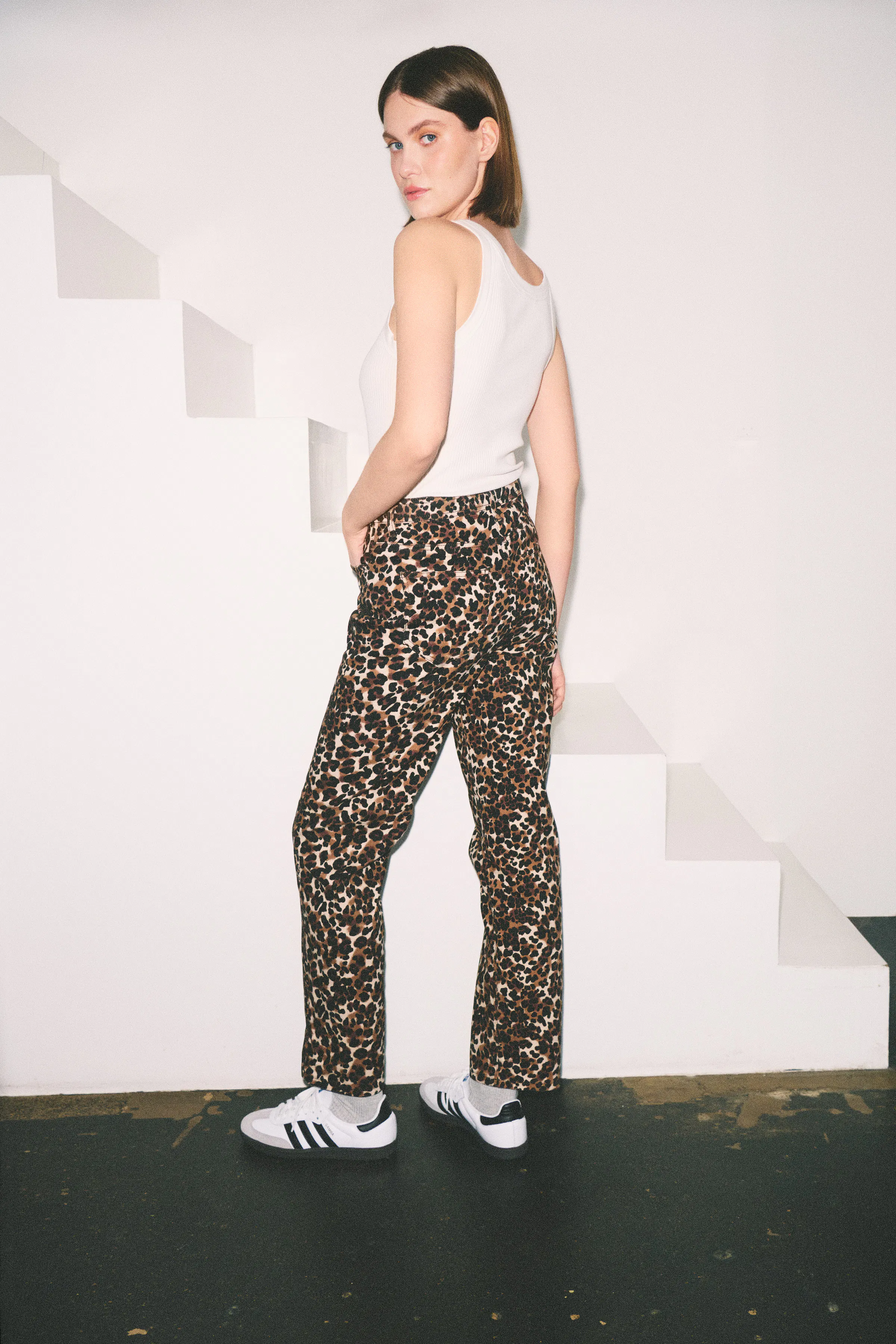 SLTessie leopard jeans PACK FRONT 30406755-300379