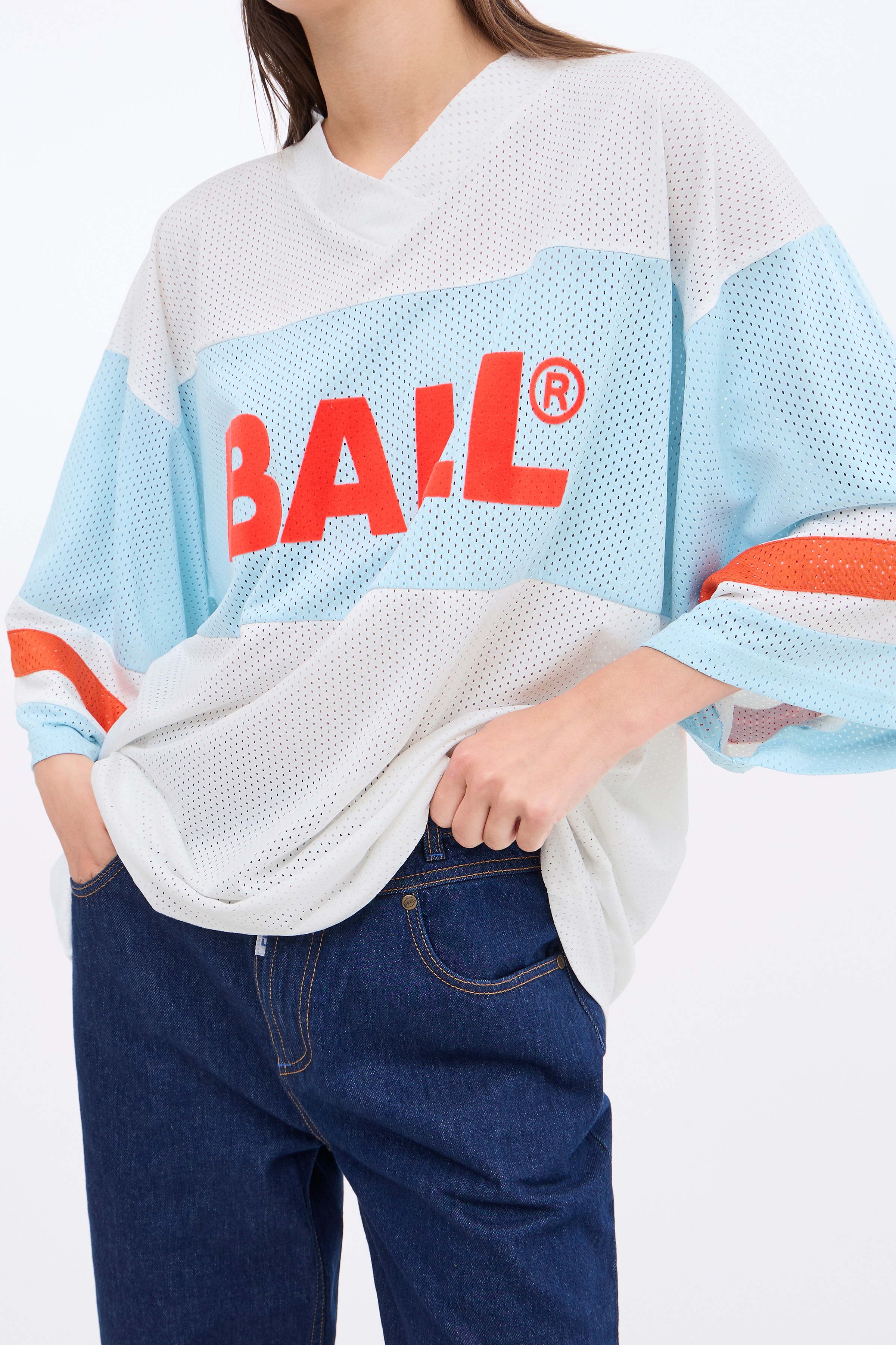 BALL BIGGIE MESH TEE LOOKBOOK DETAIL 50405213-B1011