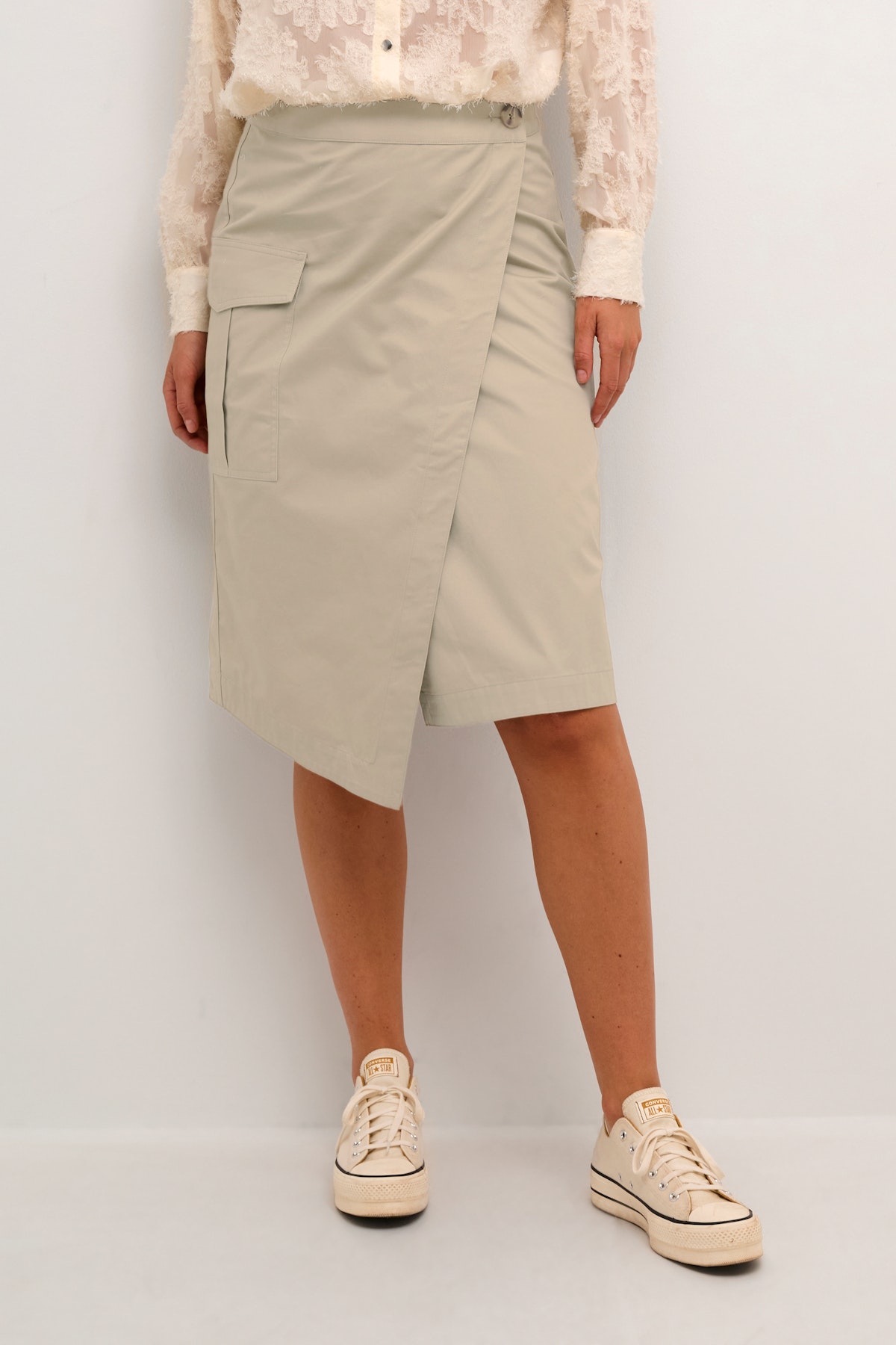 KAfrido Skirt in chinchilla colour | KAFFE Clothing