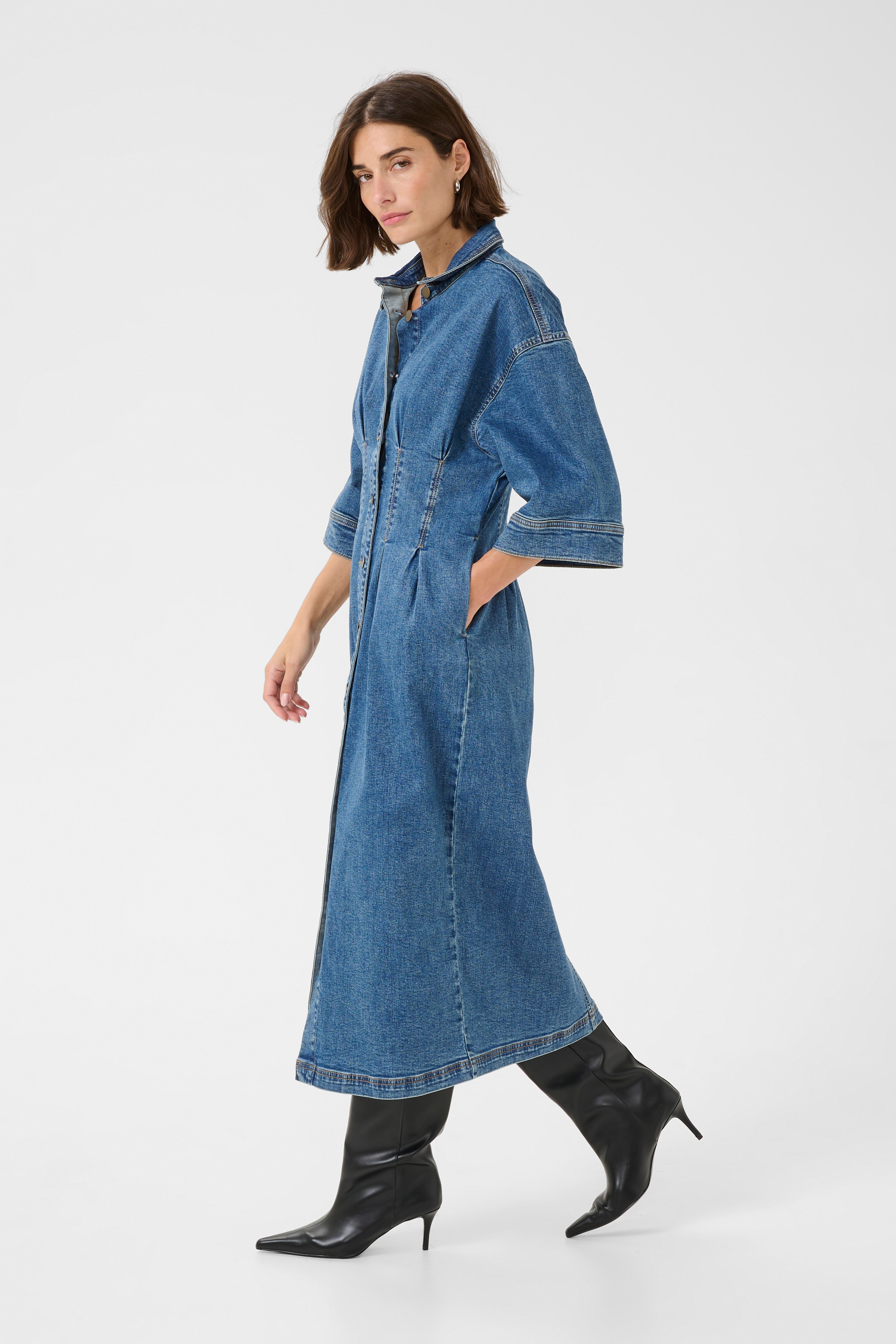 CUcyrine Denimkjole LOOKBOOK FRONT 50111986-107026