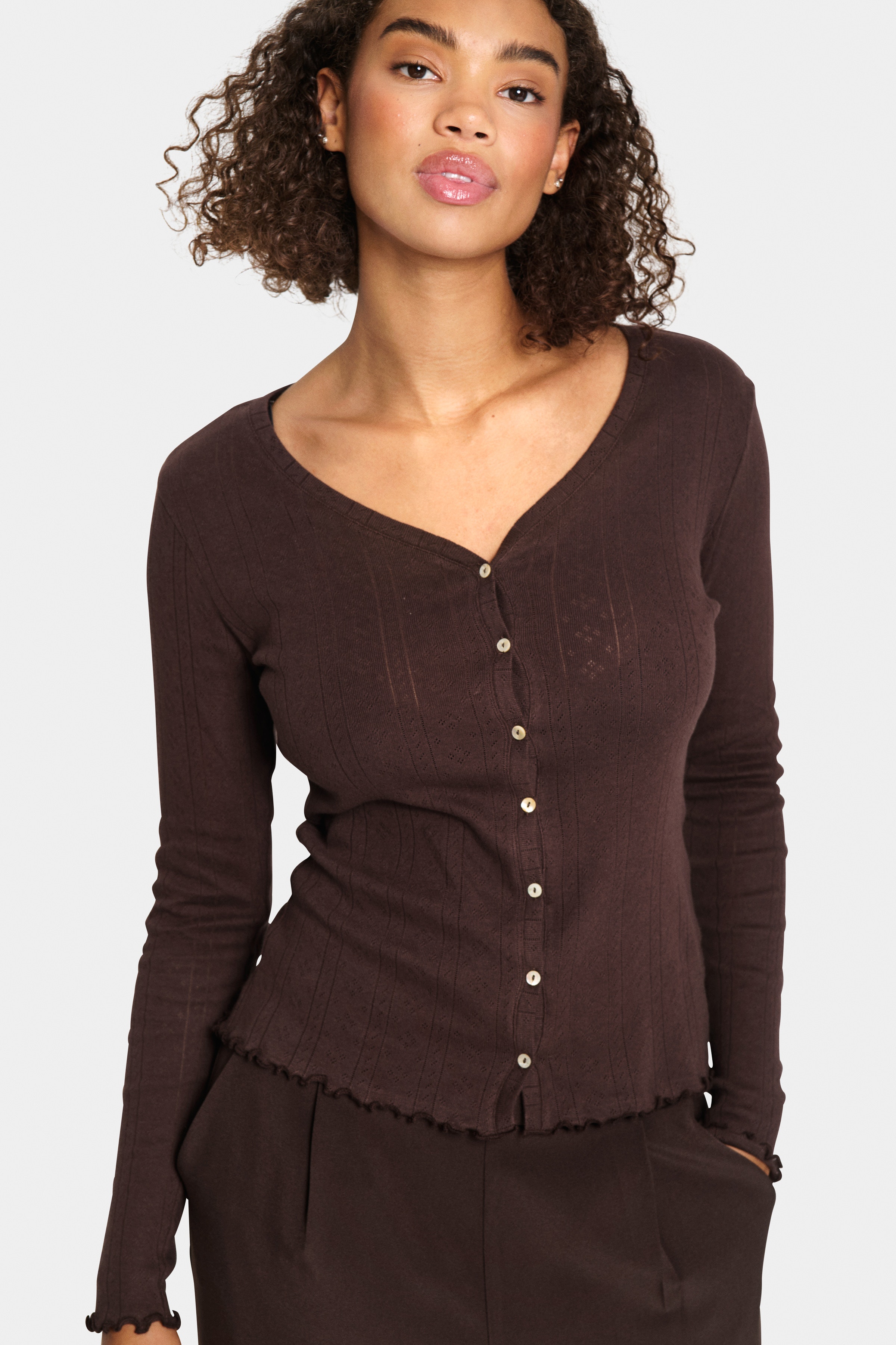 GruSZ Cardigan in dark oak cotton | Companys GruSZ Cardigan in dark oak cotton | Companys