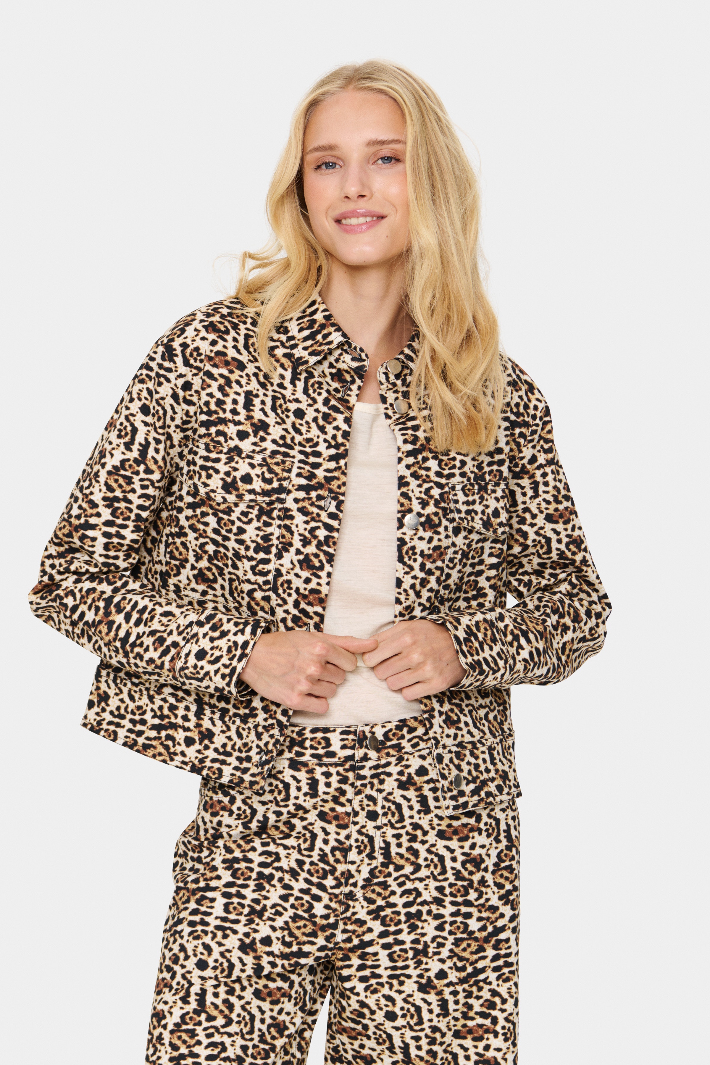 ZeekaSZ Leopard Causal jas LOOKBOOK FRONT 30514043-303847