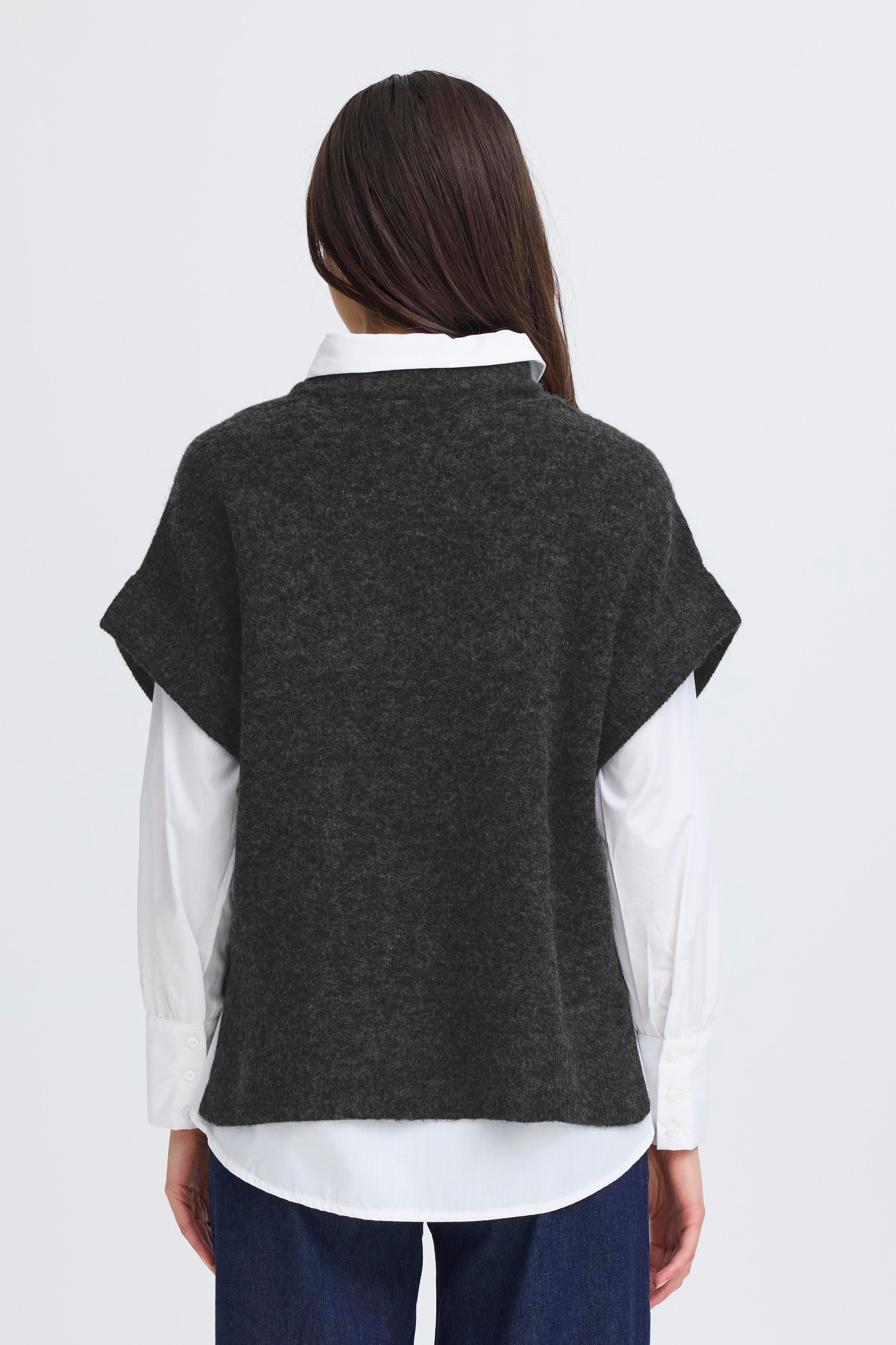 FRSANNY Strik vest LOOKBOOK BACK 20612836-202490