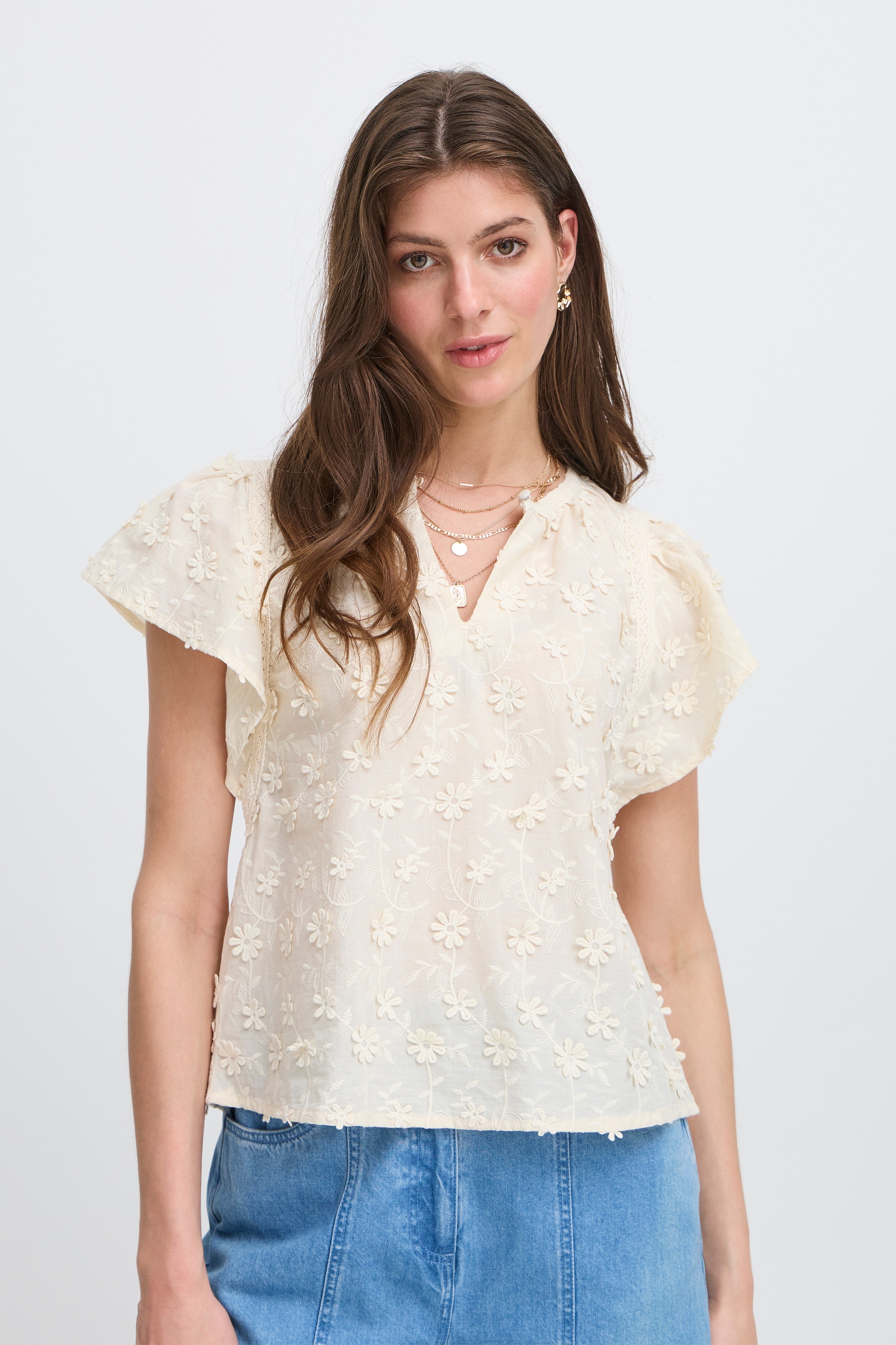 IRLIANE Blouse with short sleeve LOCATION NONE 20122626-130905