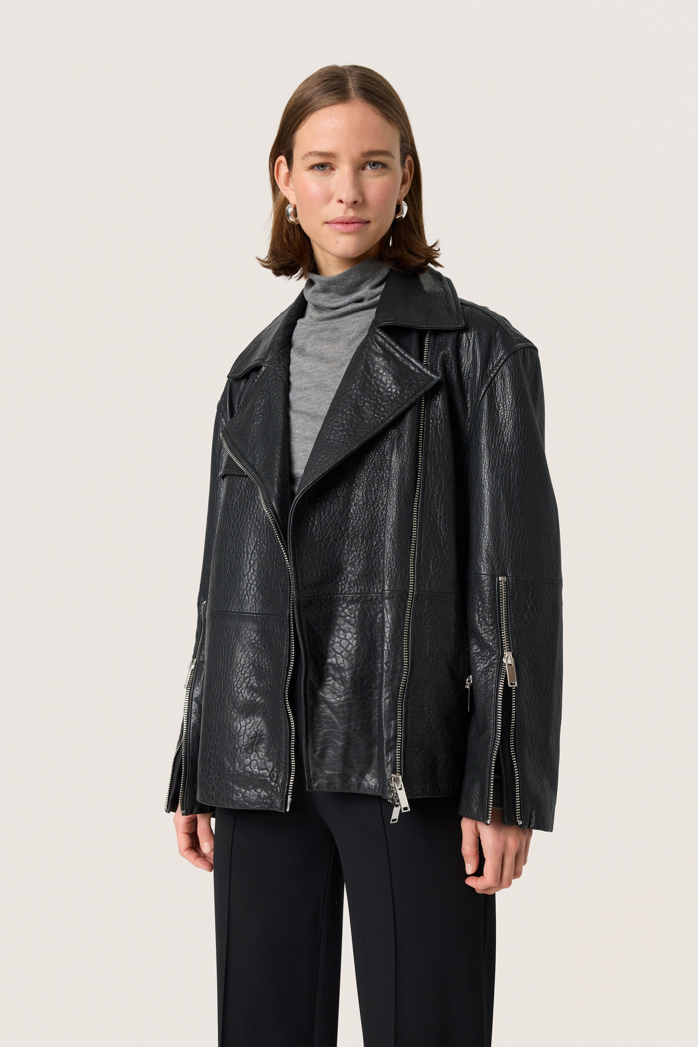 SLGinnie Lederjacke LOOKBOOK FRONT 30408277-194008
