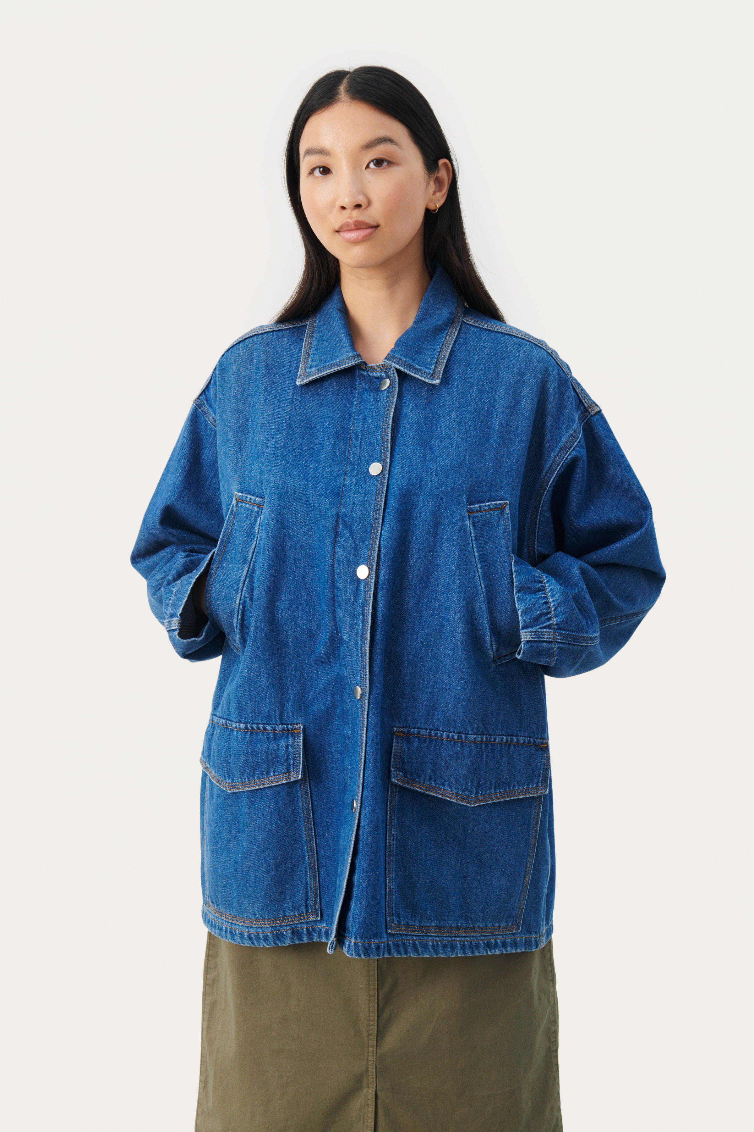 ElmiraPW Oversize denim jacket LOCATION NONE 30308245-300145