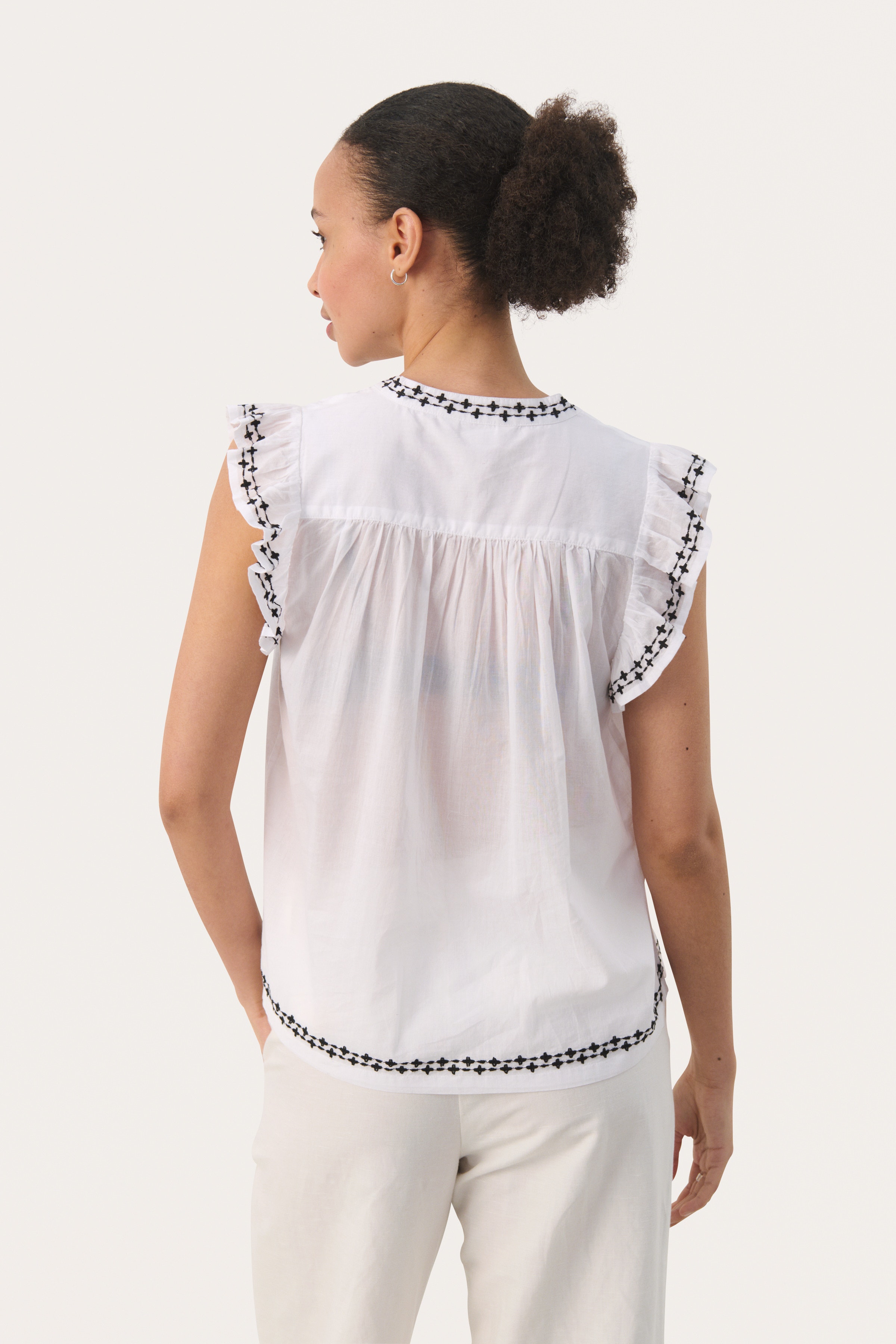 GundborgPW Ruffle top LOOKBOOK BACK 30308751-303025