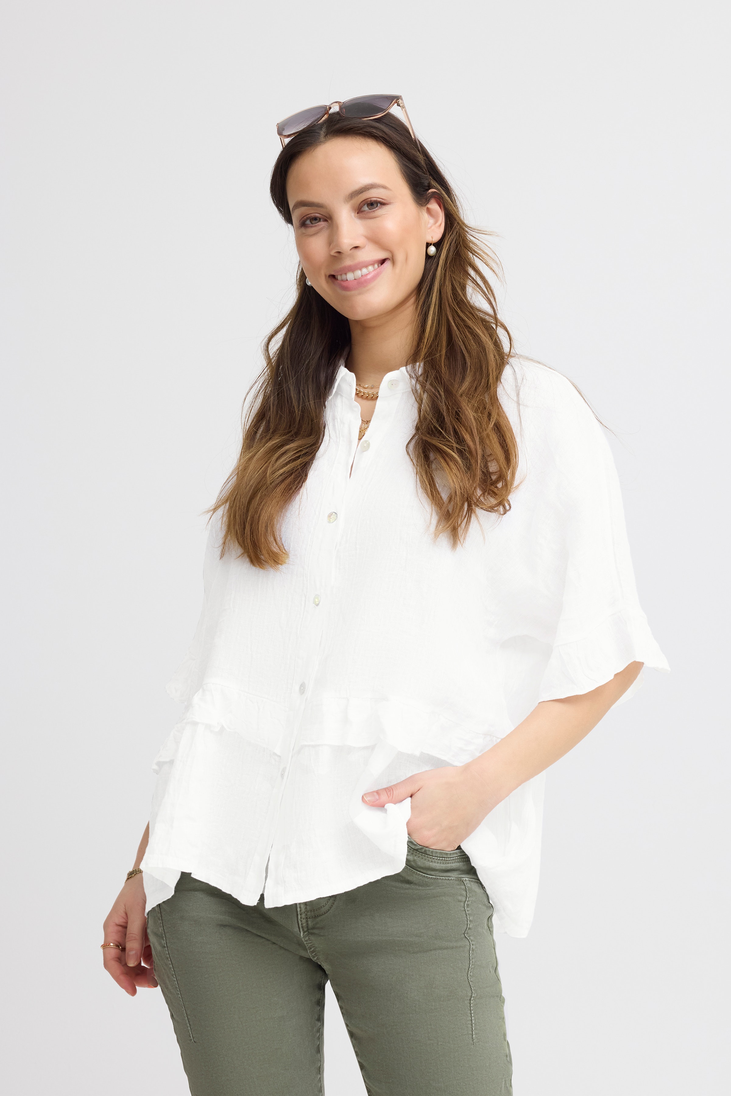 SBFONTANELLE Skjorte LOOKBOOK FRONT 22100886-110602