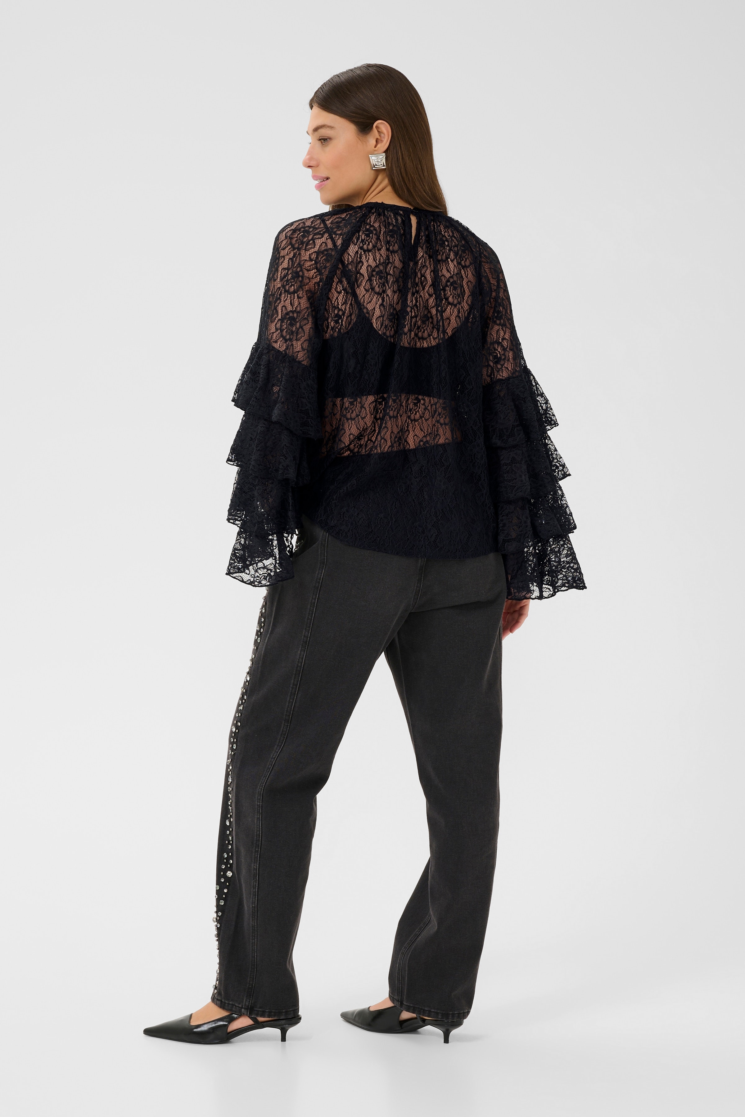 CUclemency Bluse med flæseærmer LOOKBOOK BACK 50112497-500012