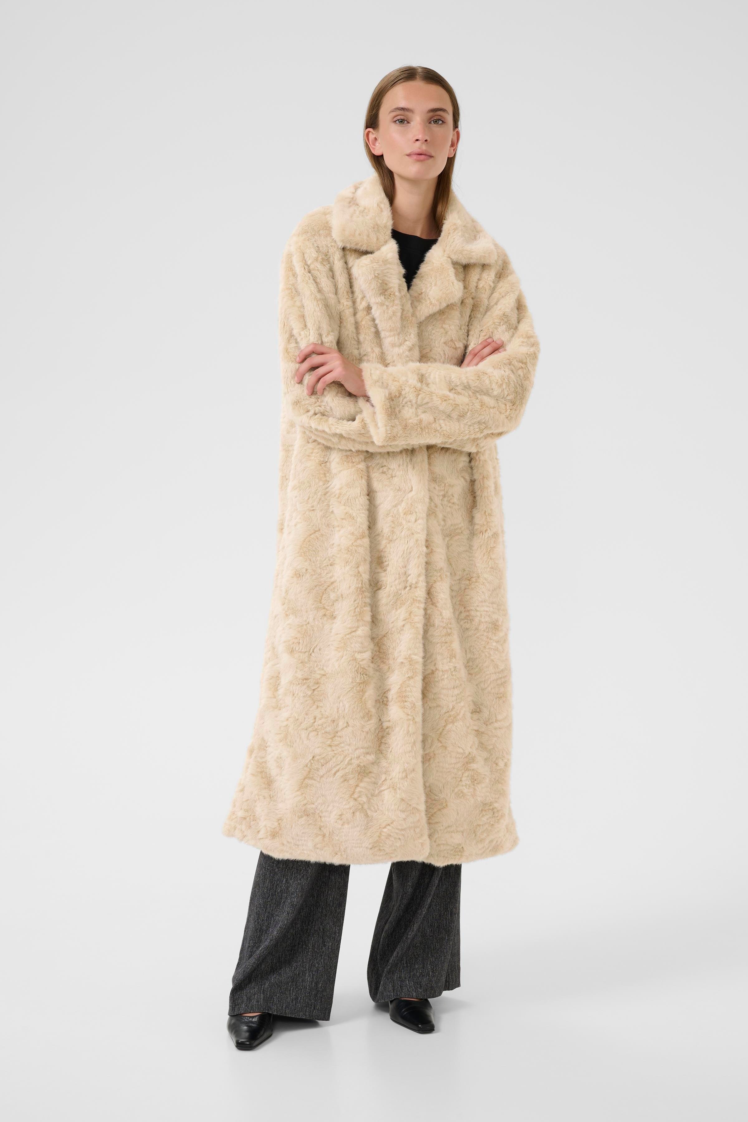 KBBolinda Faux fur frakke LOOKBOOK FRONT 10105667-110103