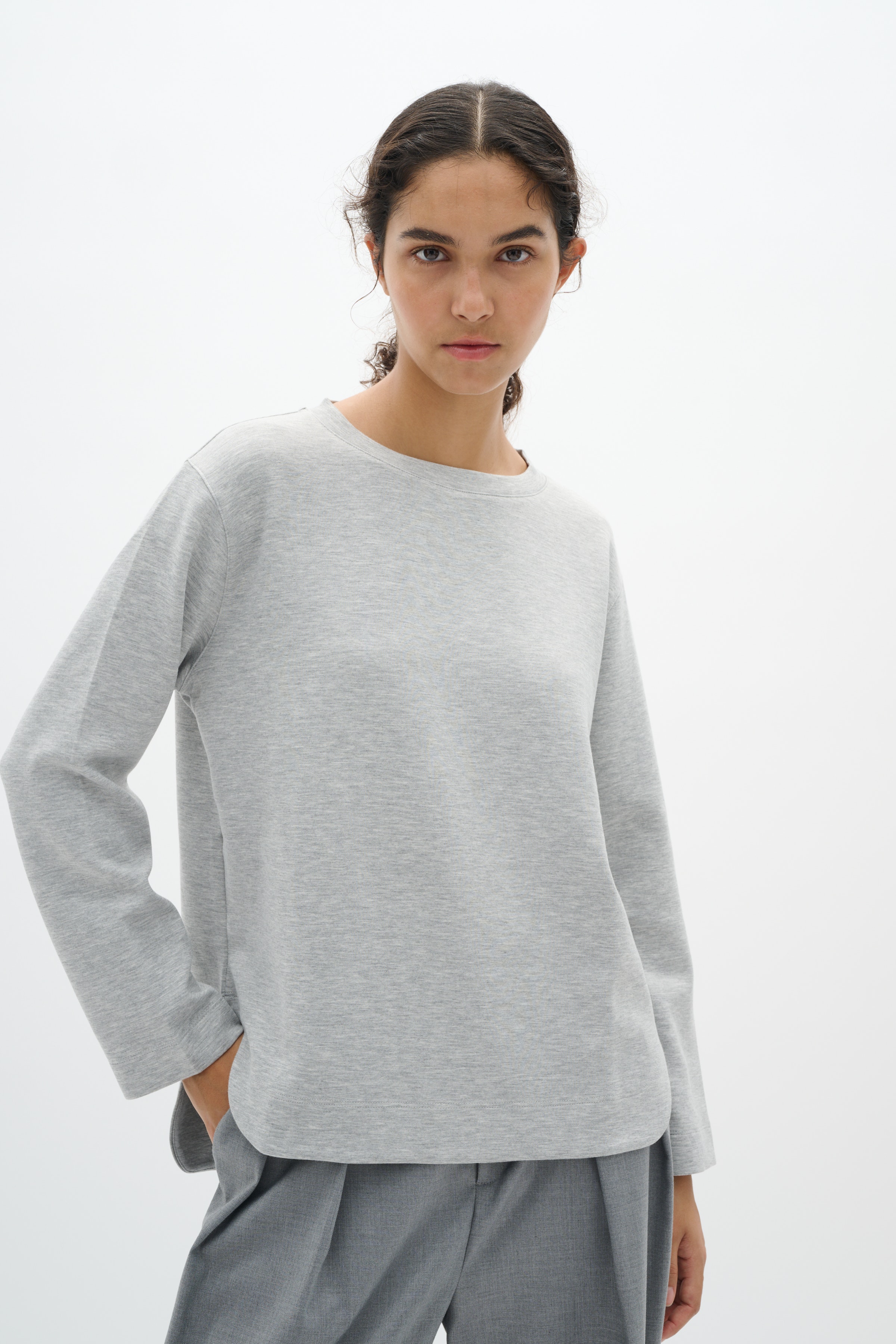 GincentIW Melange Sweatshirt LOOKBOOK FRONT 30109922-1740161