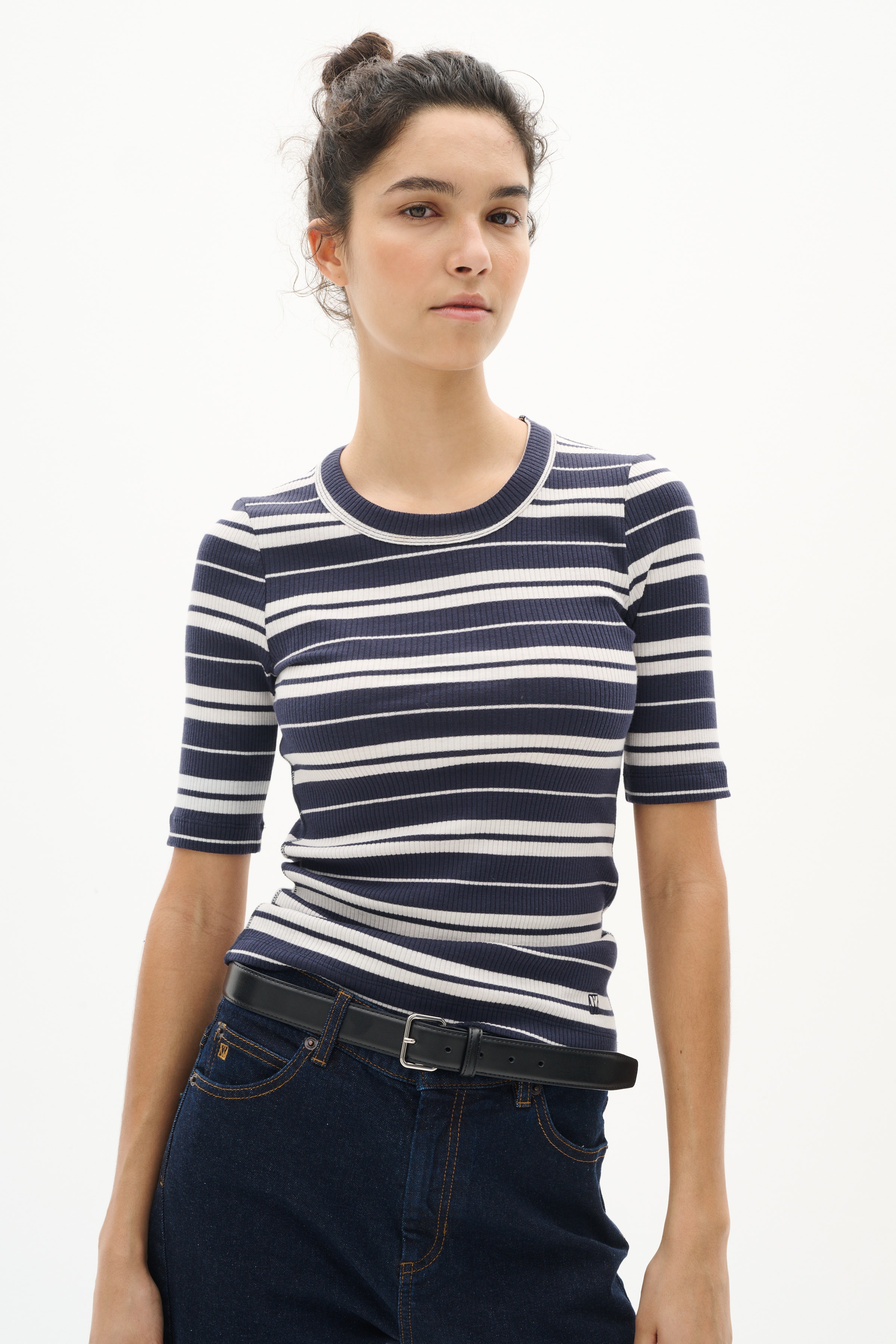 DagnaIW Striped T-shirt LOOKBOOK FRONT 30107269-303827