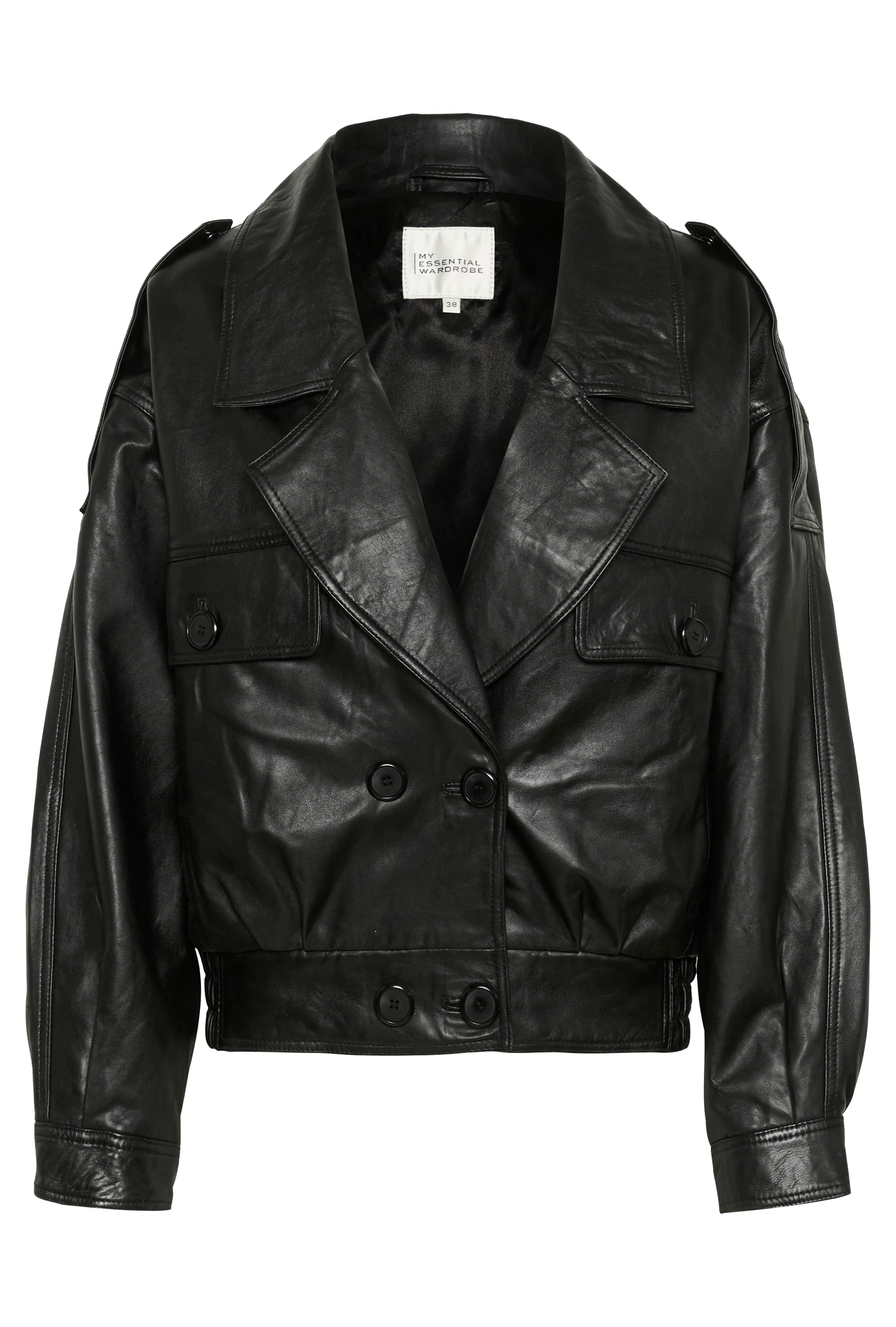JackieMW Leren jas PACK FRONT 10705104-100031