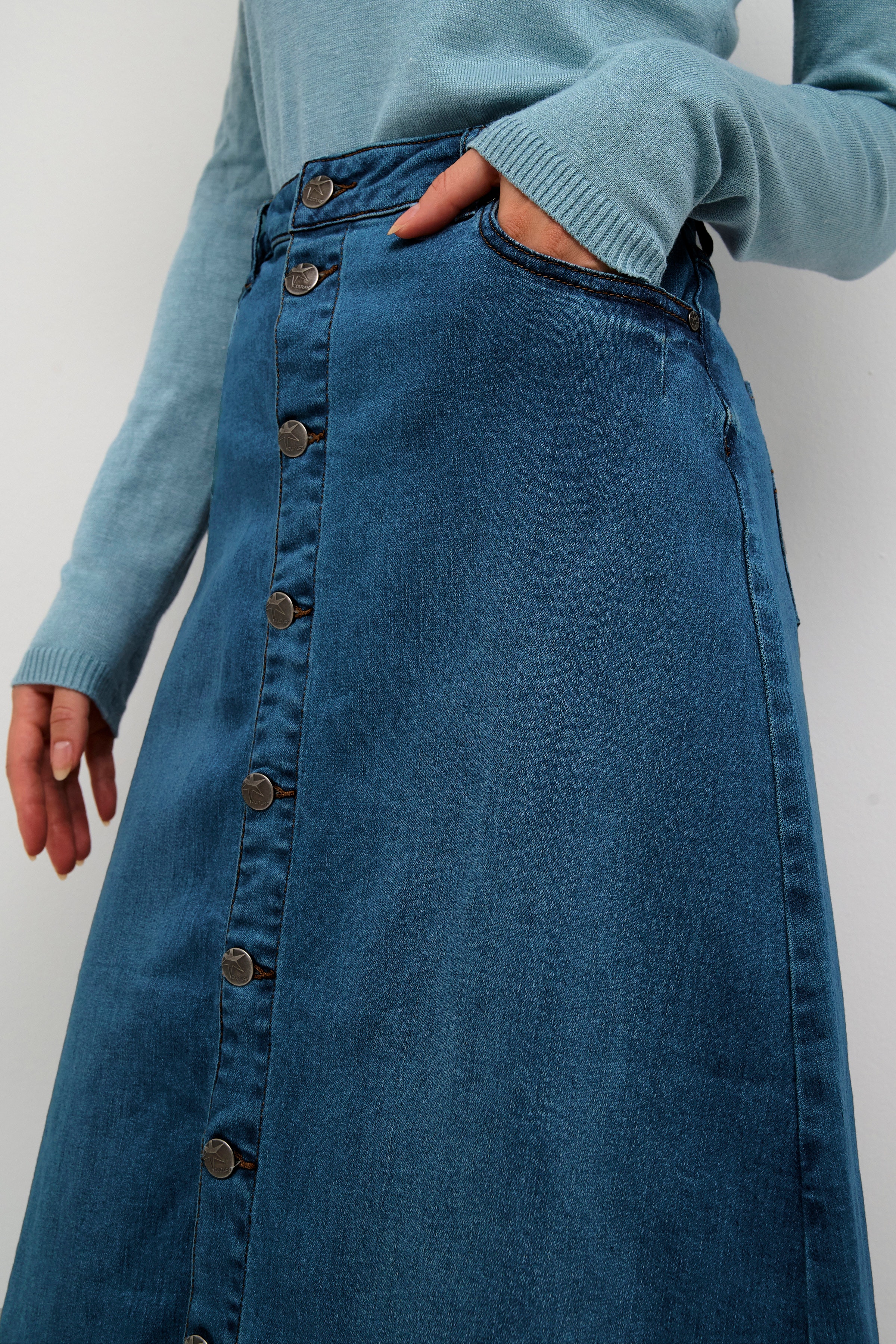 CUami Denim Skirt LOOKBOOK DETAIL 50110270-500028