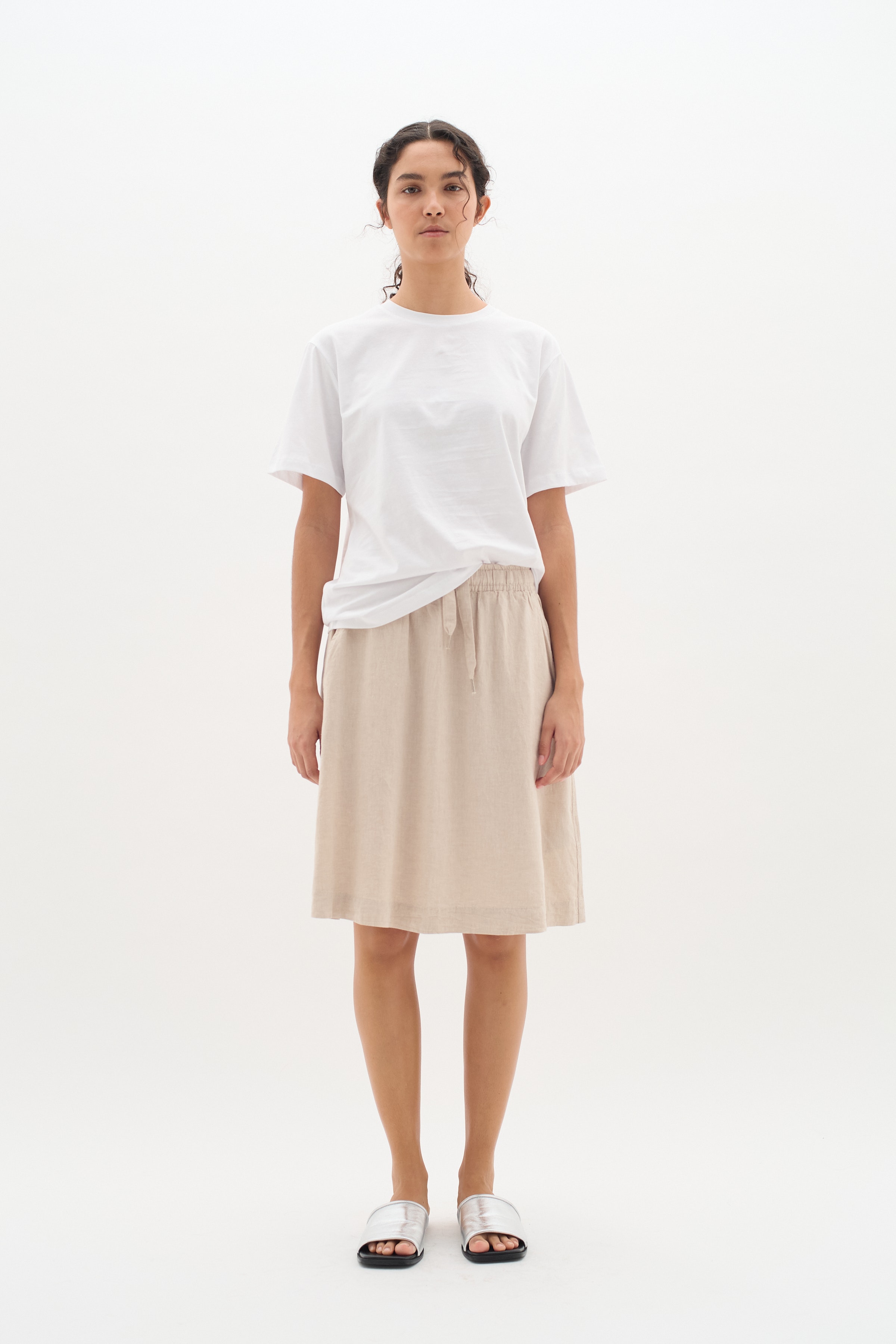 EllieIW Linnen Rok LOOKBOOK FRONT 30109311-1304031