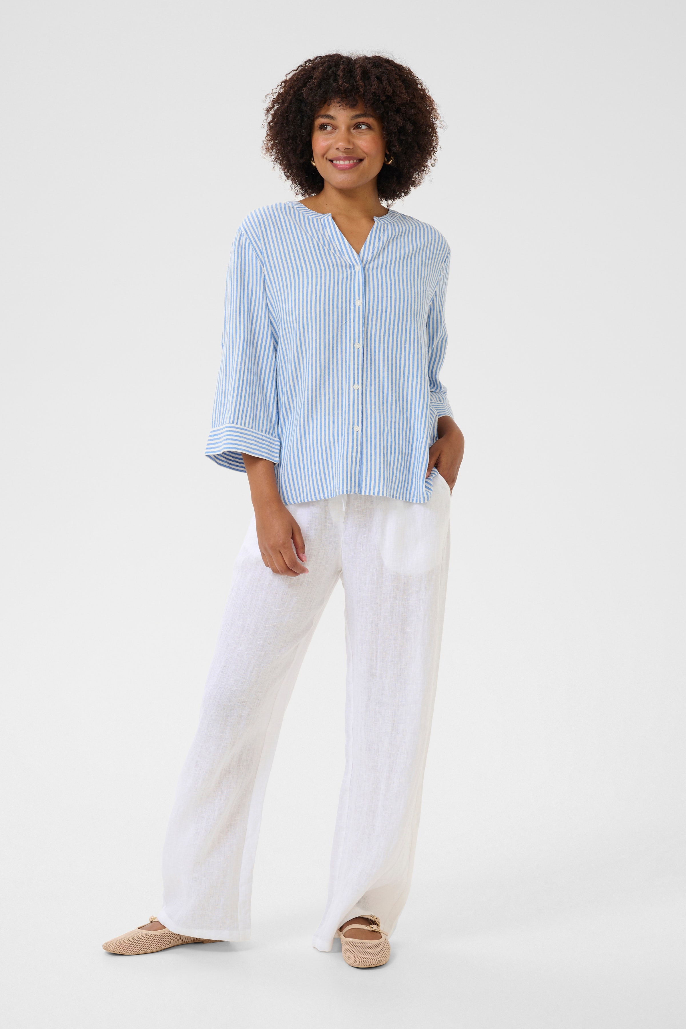 CRVenta Linen shirt LOOKBOOK FRONT 10613835-104396