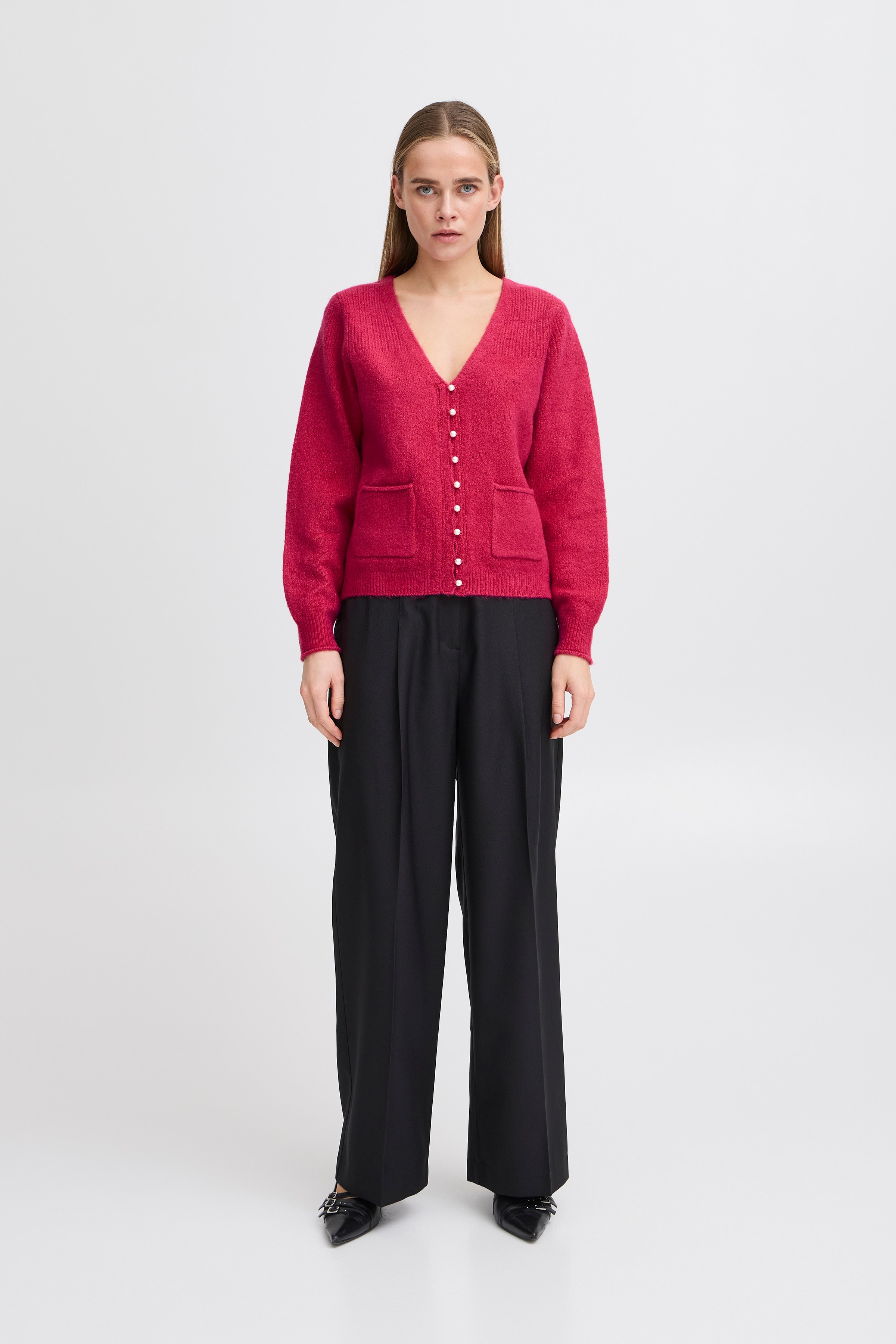 IHBANISE Strikket cardigan LOOKBOOK FRONT 20122586-172034